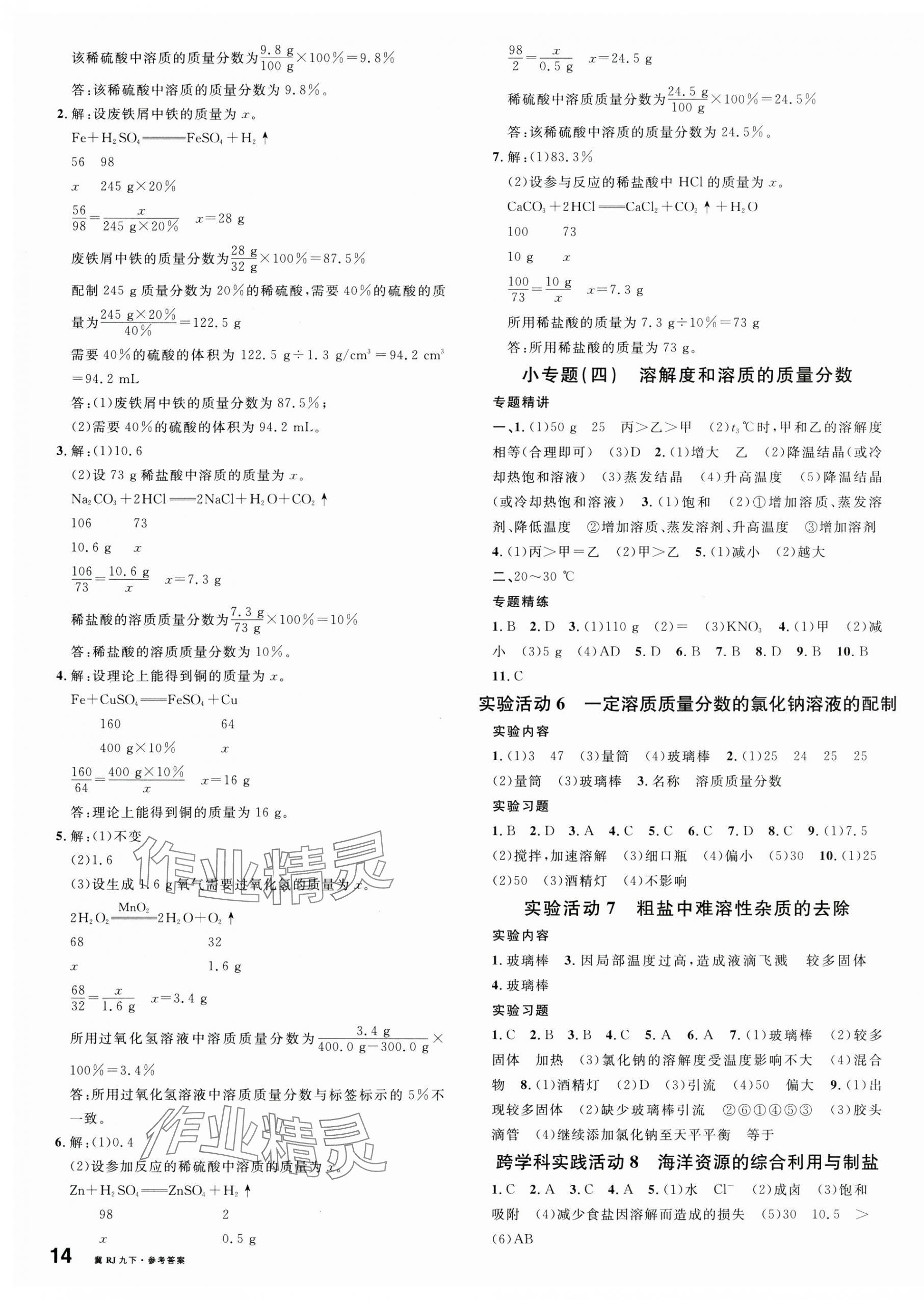 2025年名校課堂九年級化學(xué)下冊人教版1河北專版 第3頁