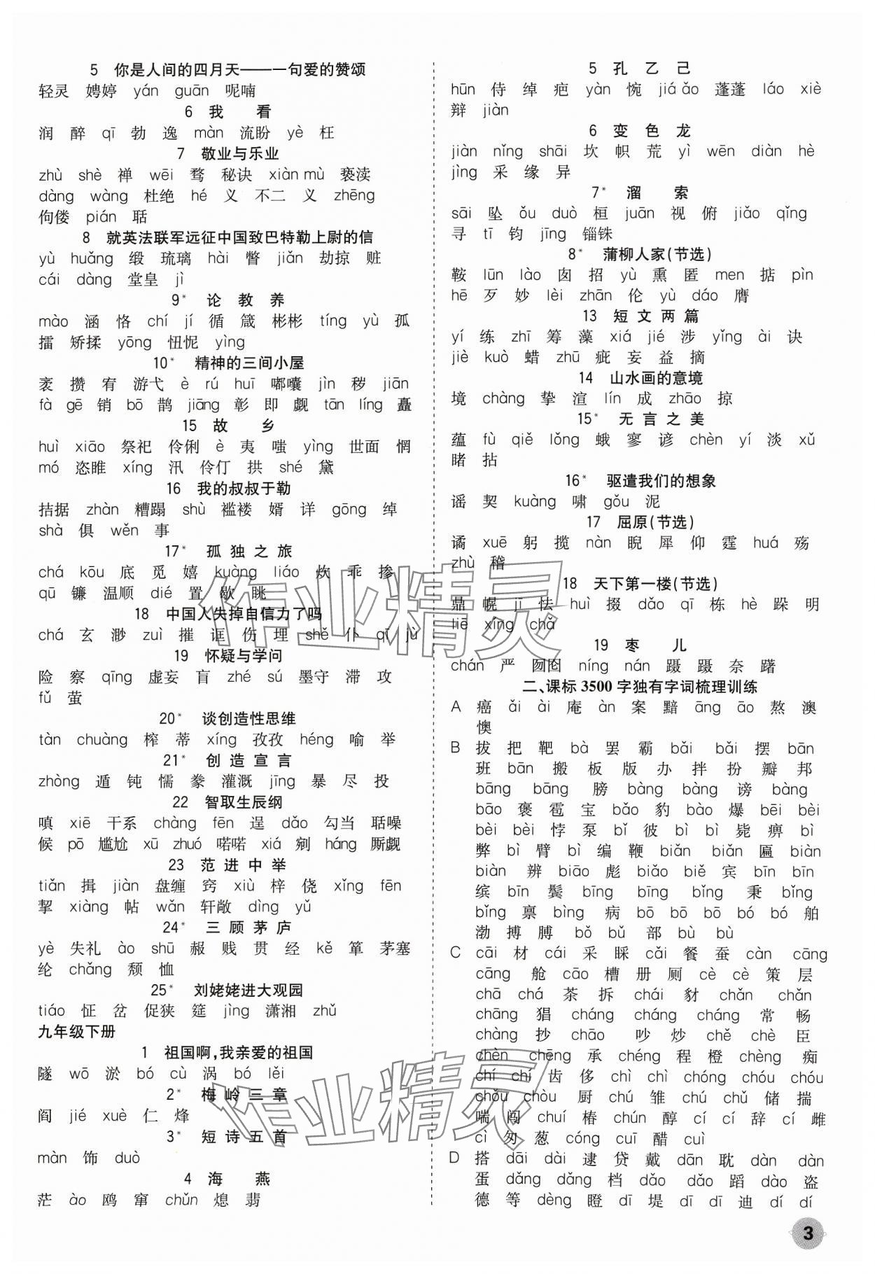 2024年中考大數(shù)據(jù)語文中考河北專版&nbsp;參考答案第3頁
