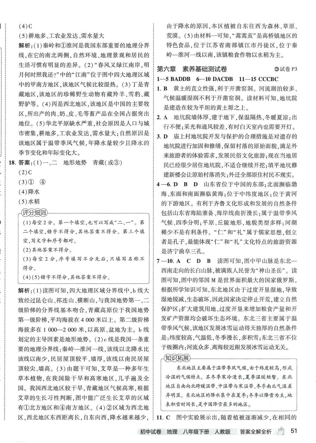 2024年5年中考3年模擬初中試卷八年級(jí)地理下冊(cè)人教版 第2頁(yè)