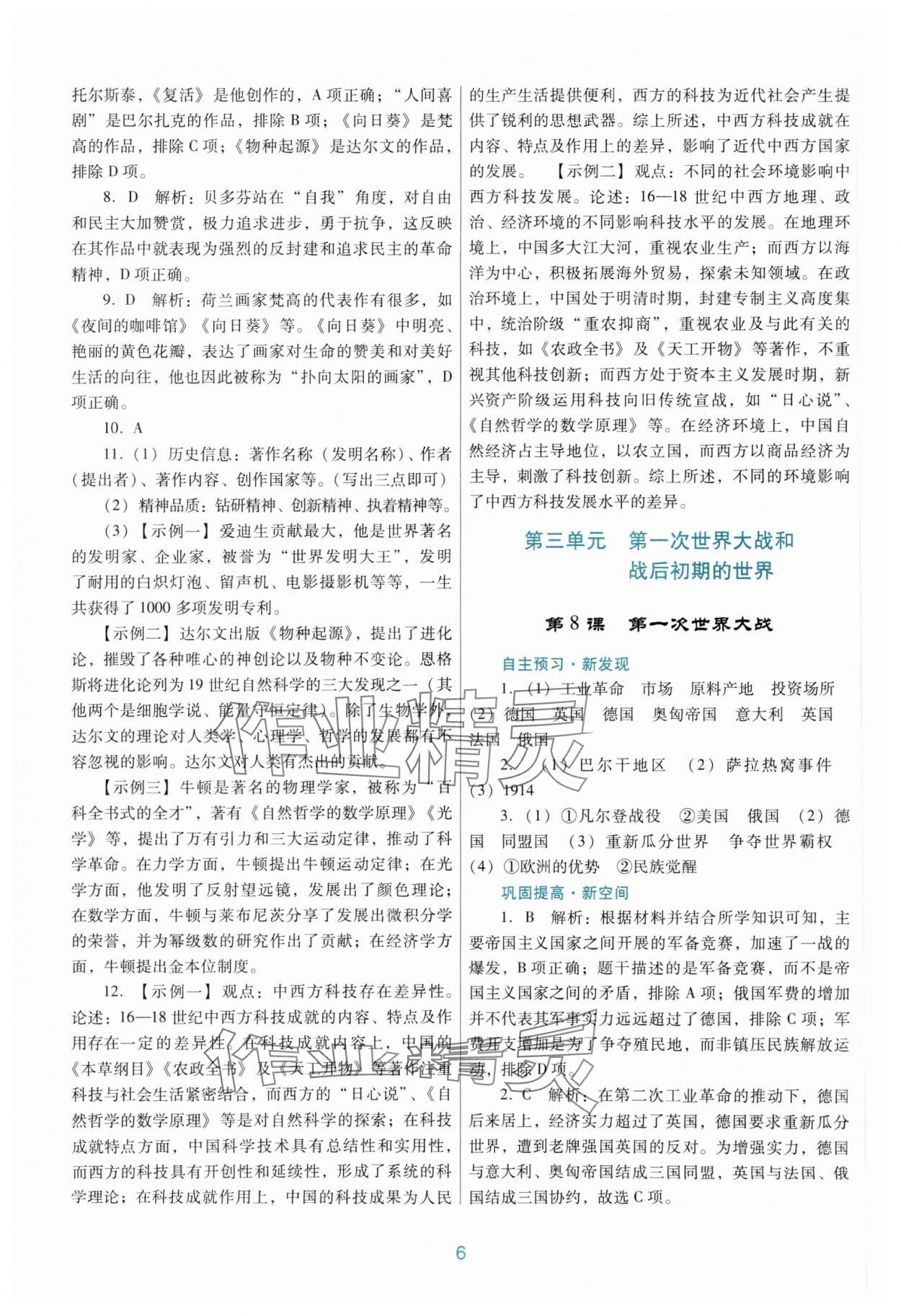 2025年南方新課堂金牌學(xué)案九年級歷史下冊人教版 第6頁