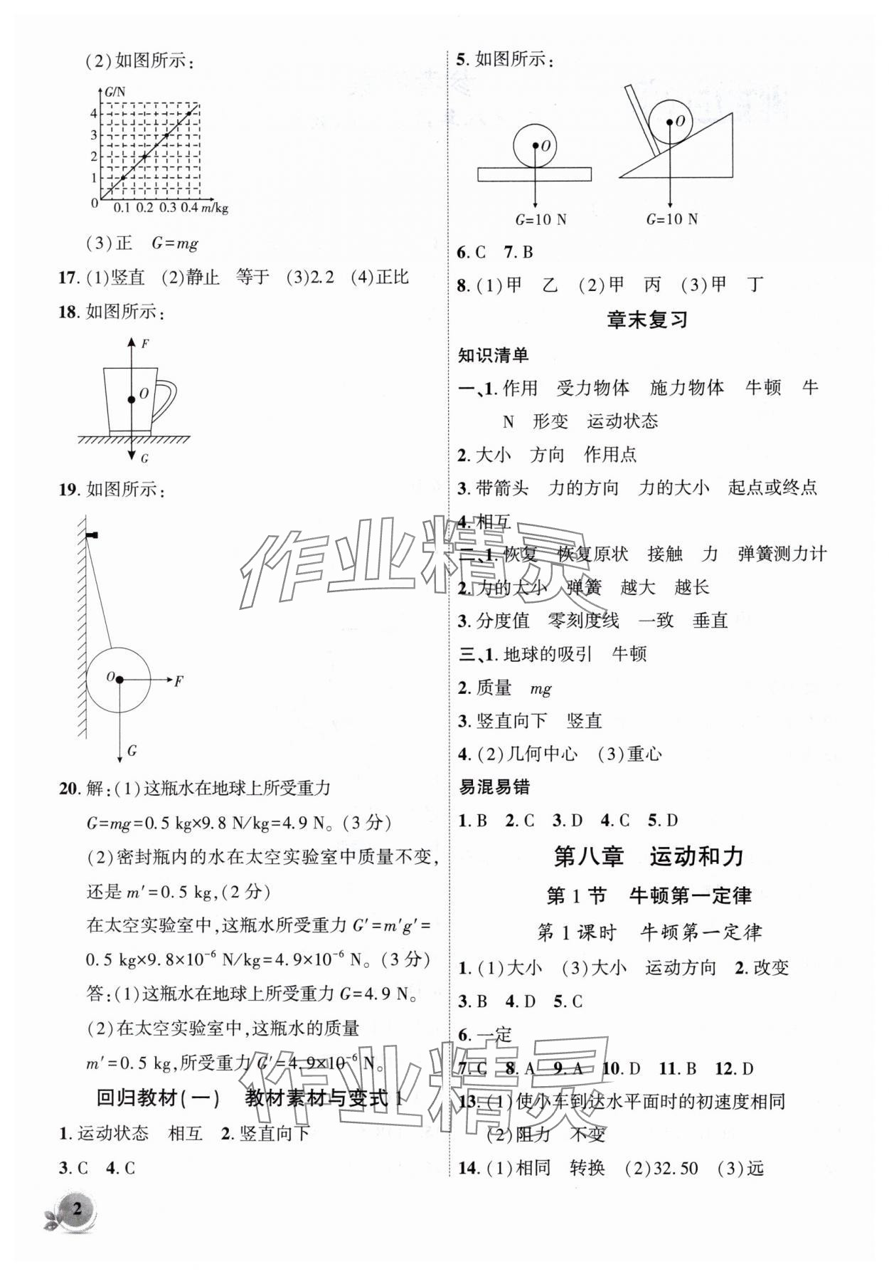 2025年創(chuàng)新課堂創(chuàng)新作業(yè)本八年級物理下冊人教版 第2頁