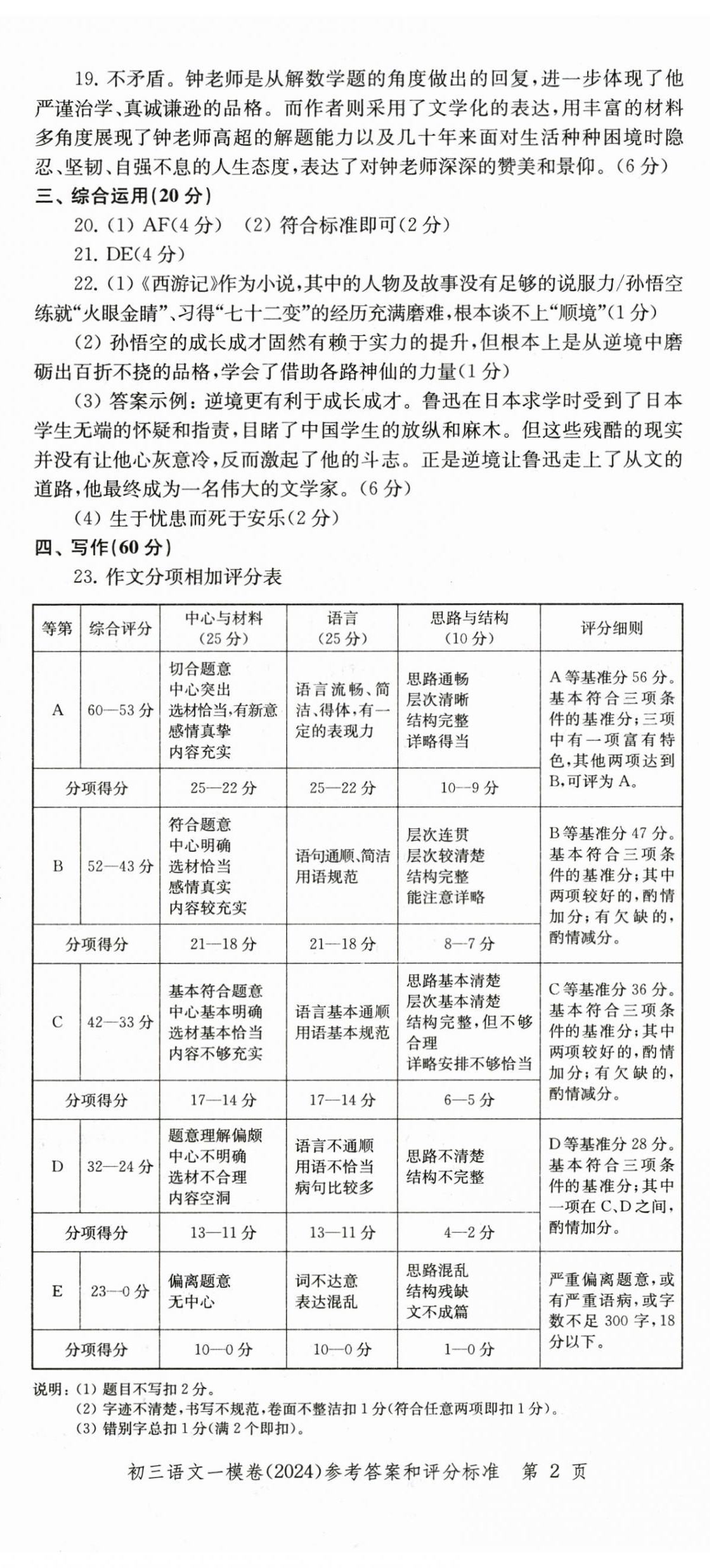 2025年文化课强化训练语文中考三年合订本2022~2024 第2页