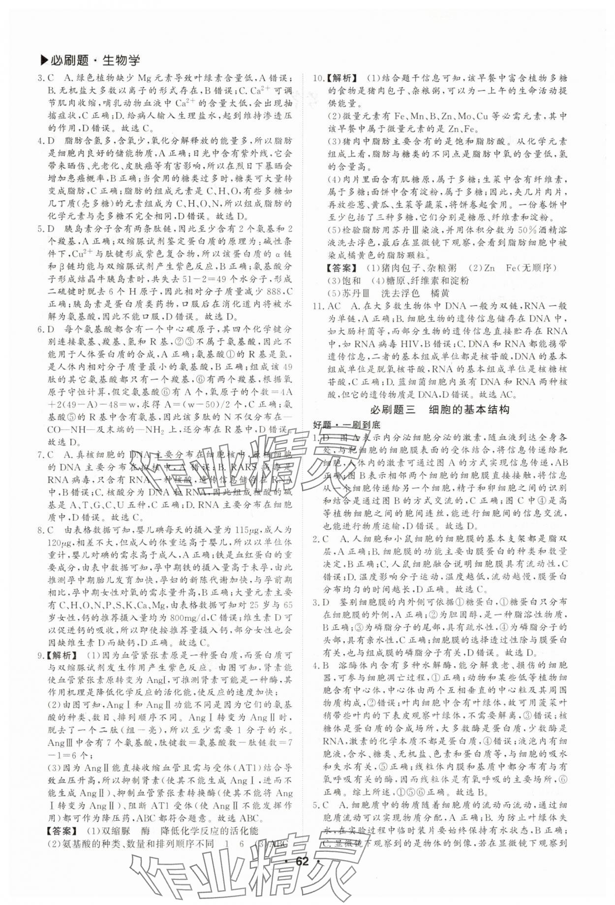2025年优选课堂必刷题高一生物 第2页