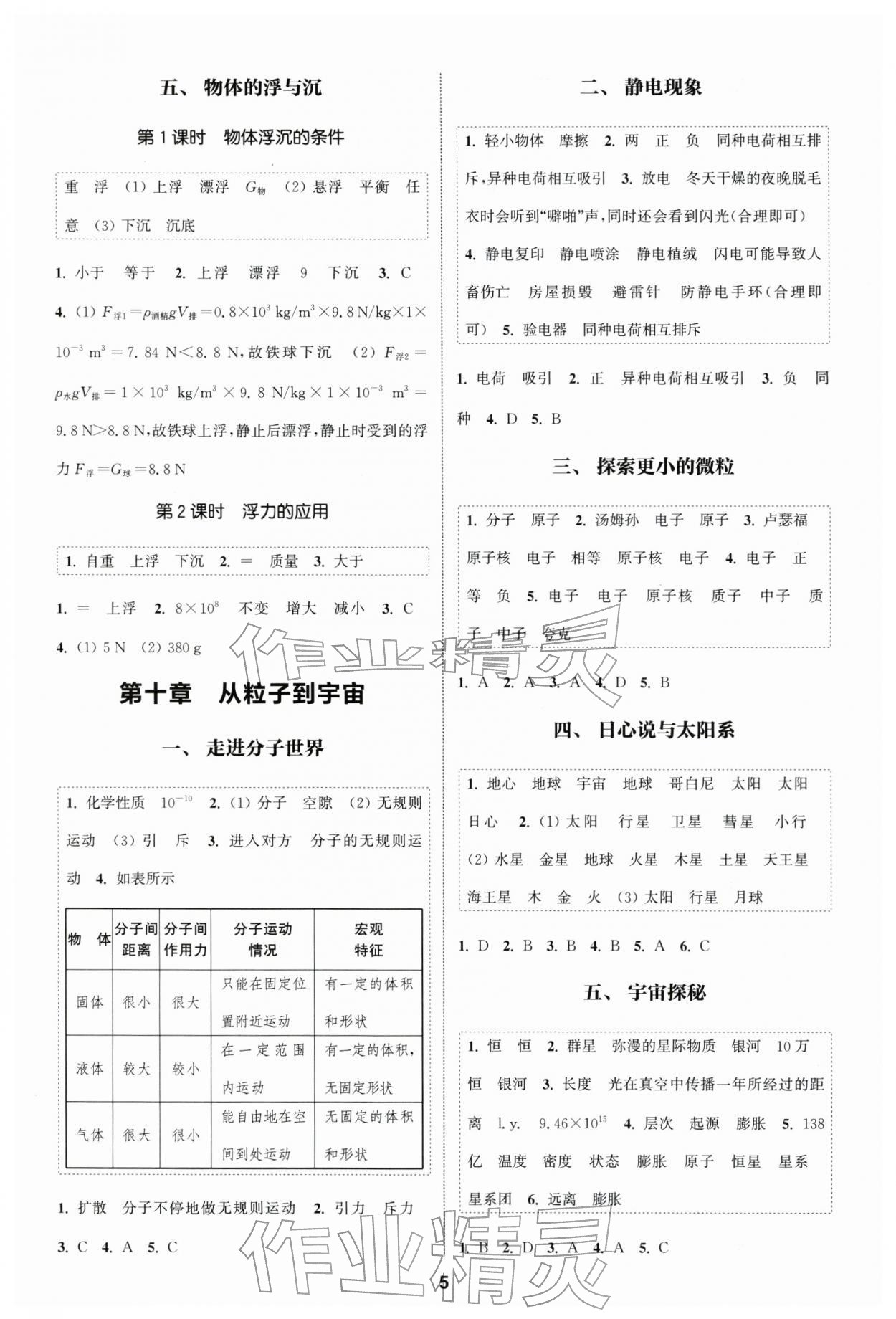 2026年通成学典课时作业本八年级物理下册苏科版南通专版 第5页