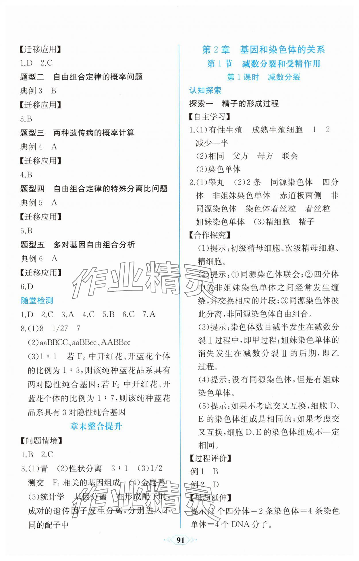 2025年課時練新課程學習評價方案高一生物必修2人教版增強版 第5頁