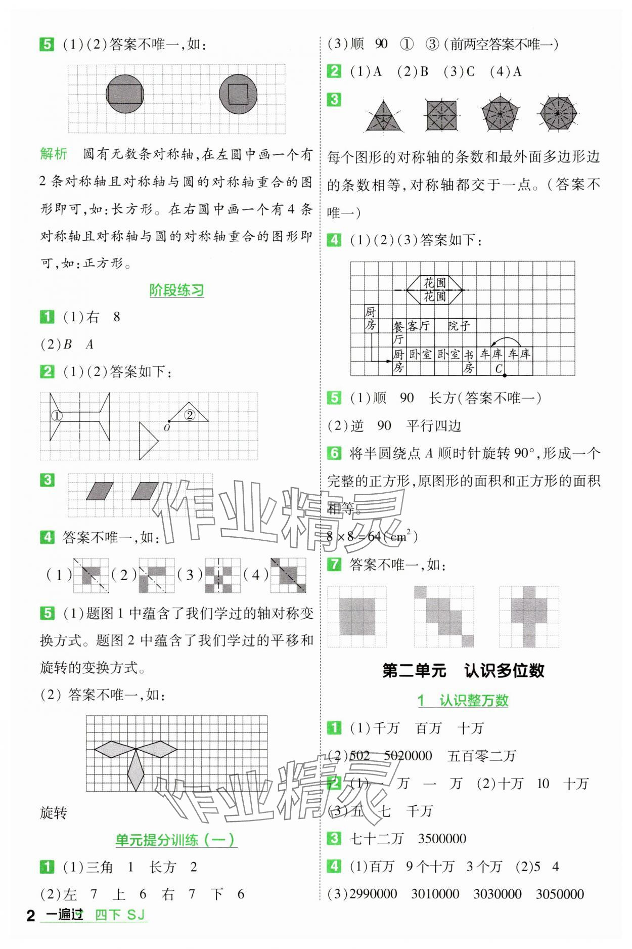 2024年一遍過四年級數(shù)學下冊蘇教版 第2頁