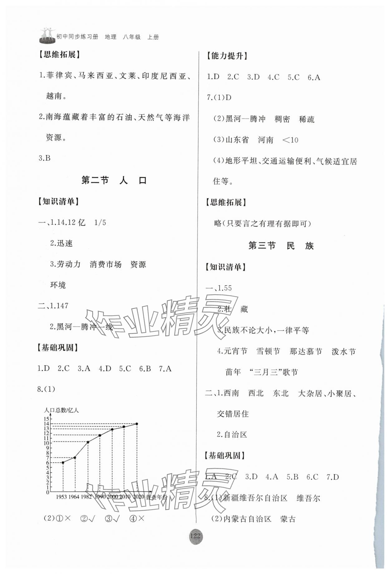 2024年同步練習冊山東友誼出版社八年級地理上冊人教版 第2頁