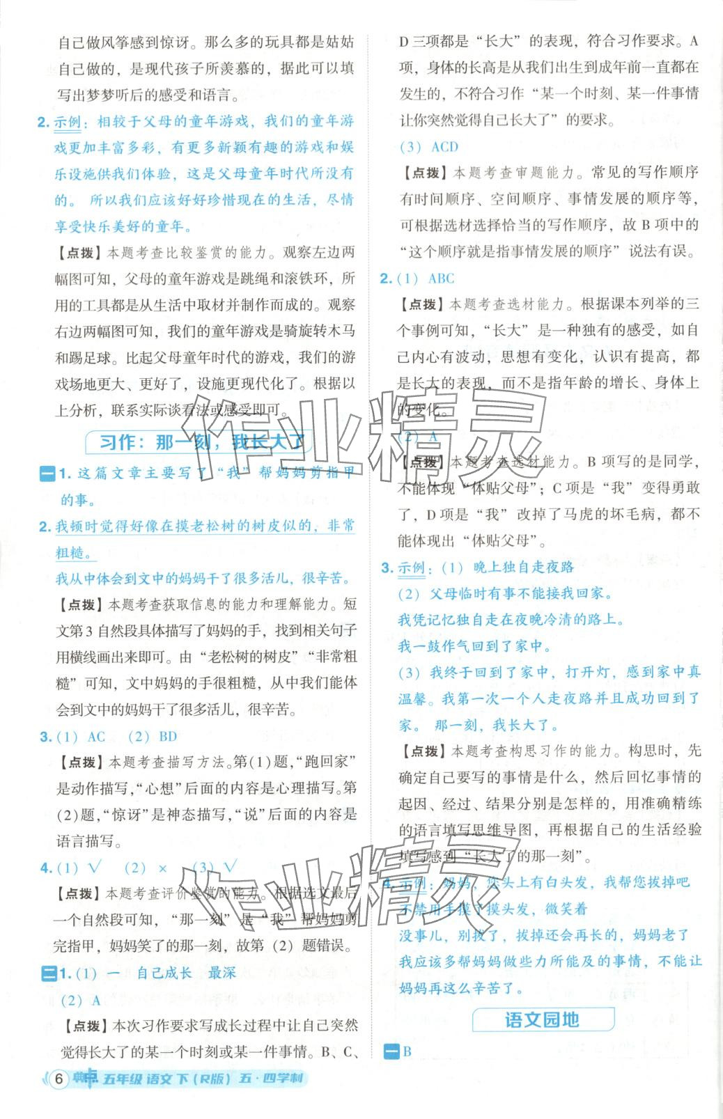 2025年綜合應用創新題典中點五年級語文下冊人教版五四制 第6頁