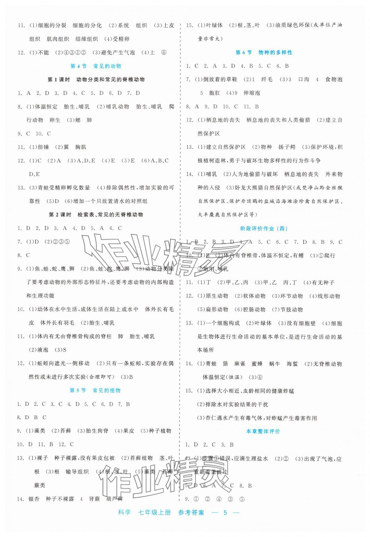 2023年精彩練習(xí)就練這一本七年級科學(xué)上冊浙教版評議教輔 第5頁