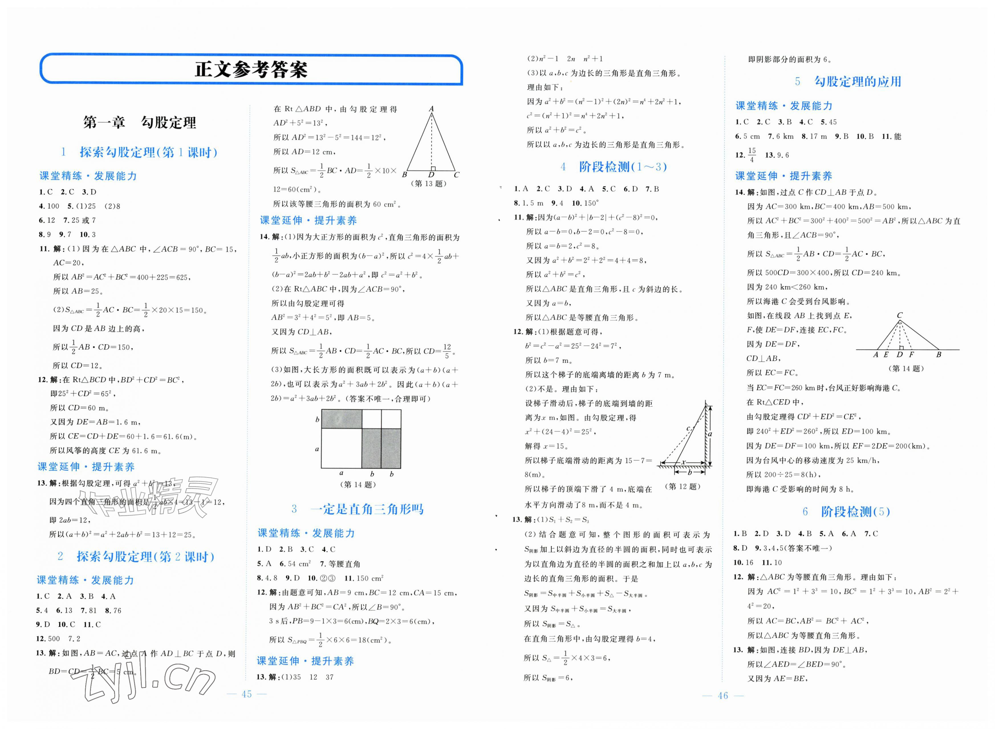 2026年课堂精练八年级数学上册北师大版福建专版&nbsp;第1页