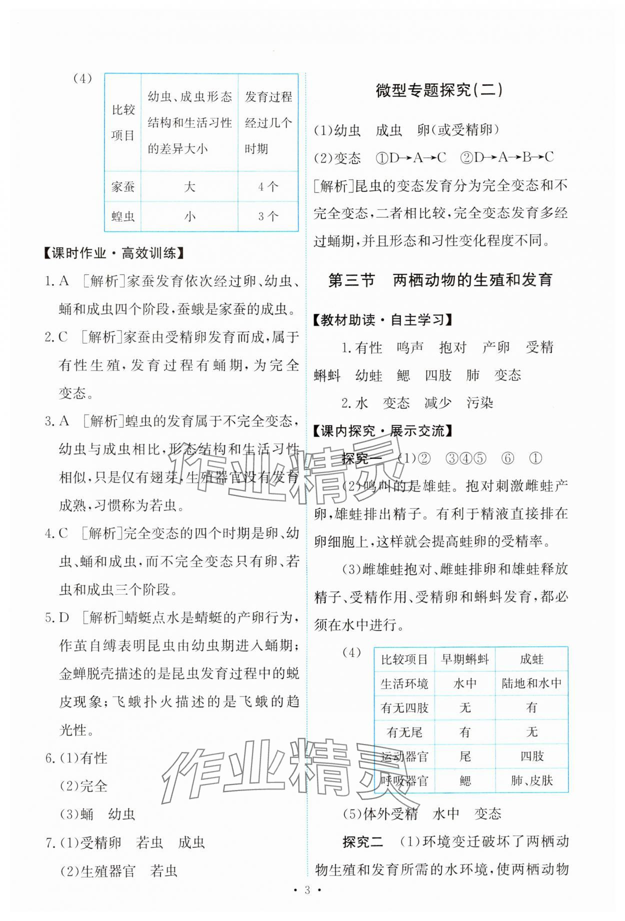 2024年能力培養(yǎng)與測試八年級生物下冊人教版 第3頁