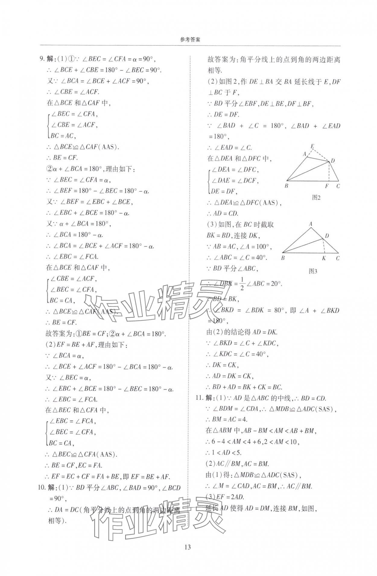 2025年復習直通車期末復習與假期作業七年級數學北師大版 參考答案第13頁