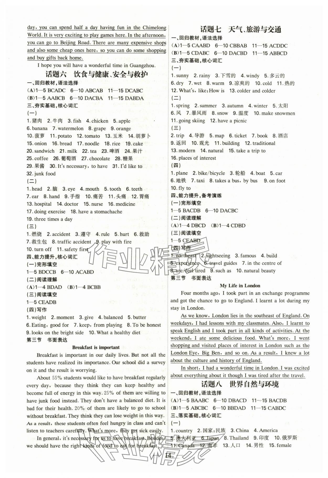 2024年中考精準(zhǔn)復(fù)習(xí)英語廣州專版&nbsp;第14頁