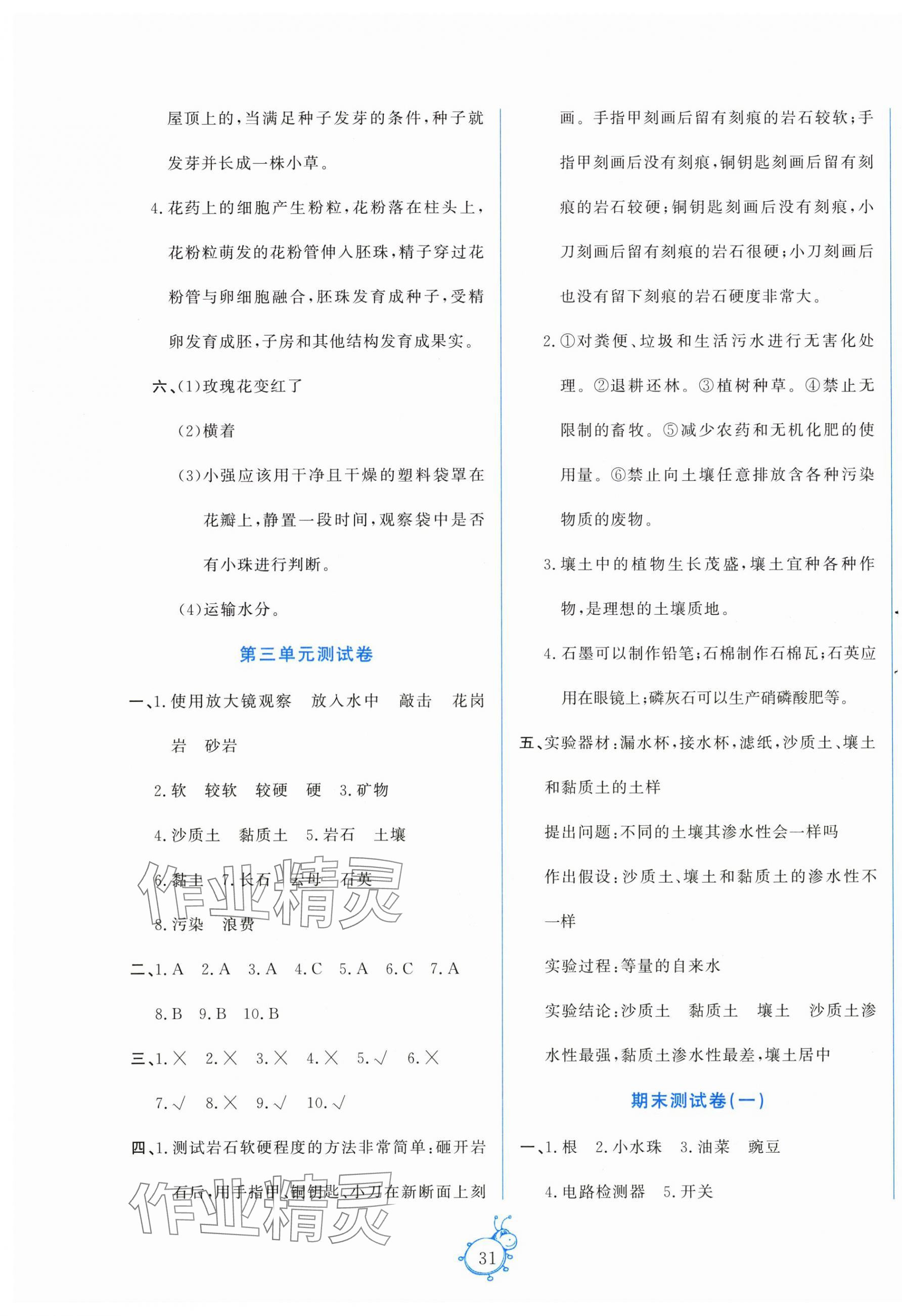 2025年激活思維陽光出版社四年級科學下冊教科版 第7頁