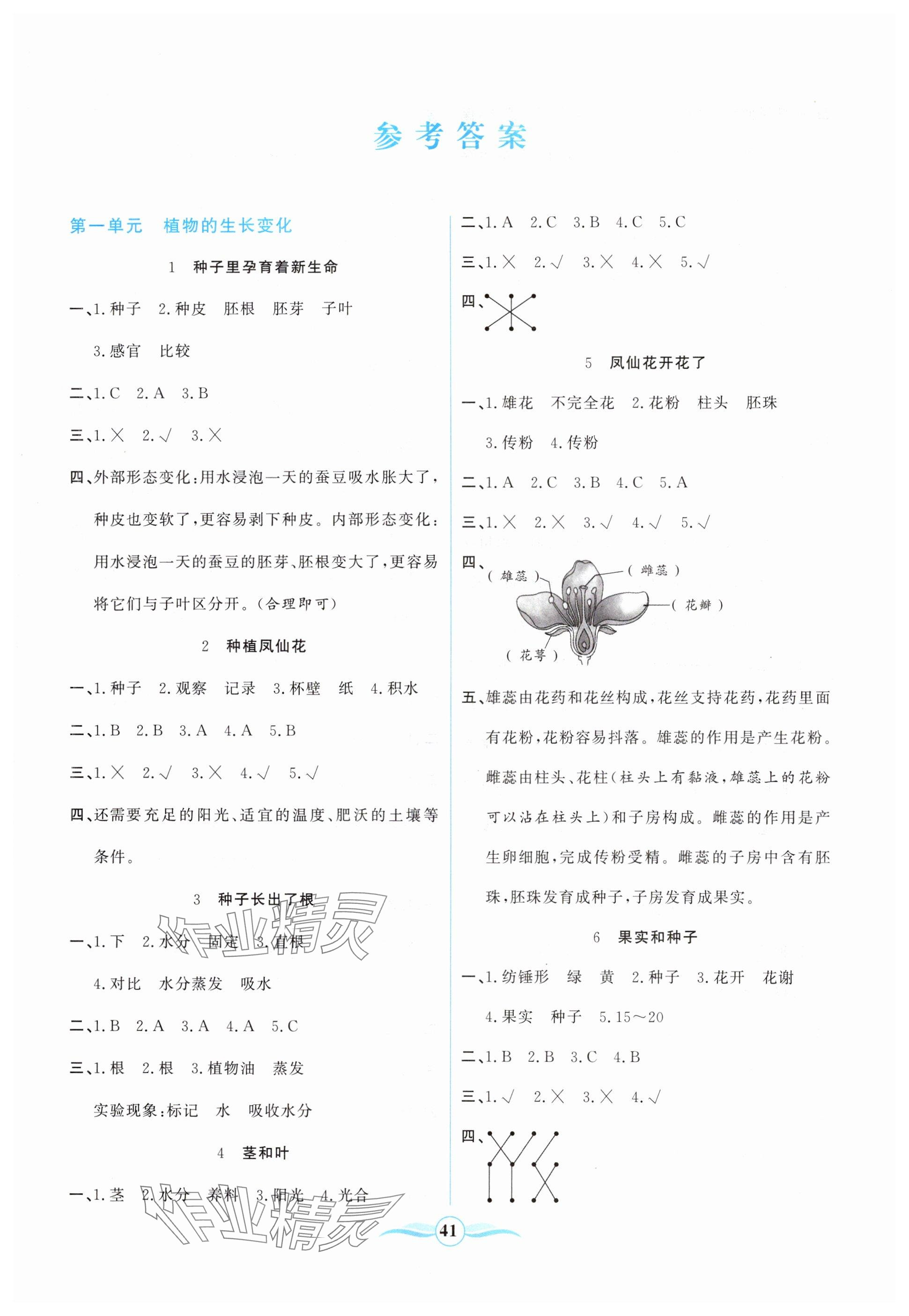 2025年激活思維陽光出版社四年級科學下冊教科版 第1頁