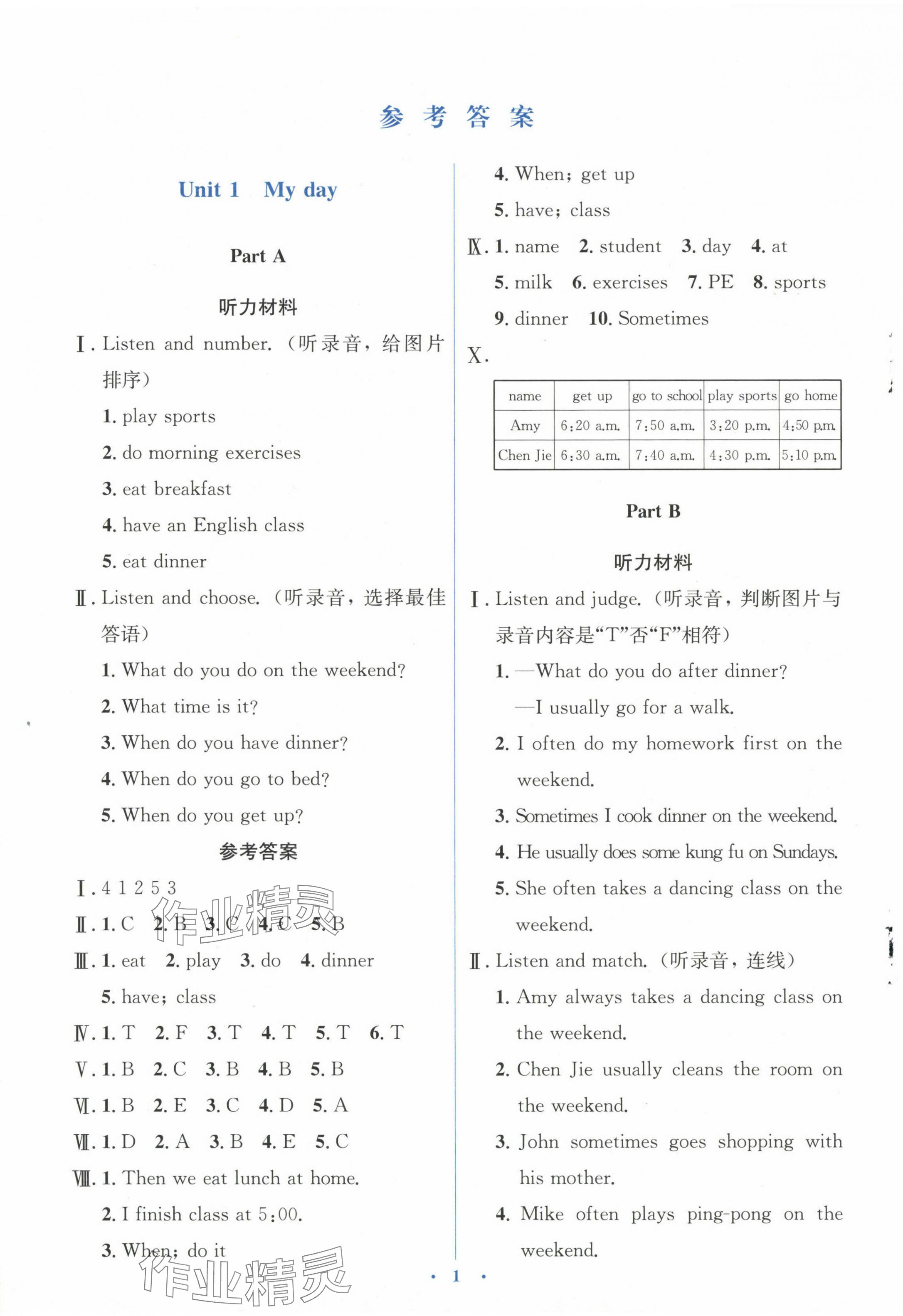 2025年人教金學典同步解析與測評學考練五年級英語下冊人教版 第1頁