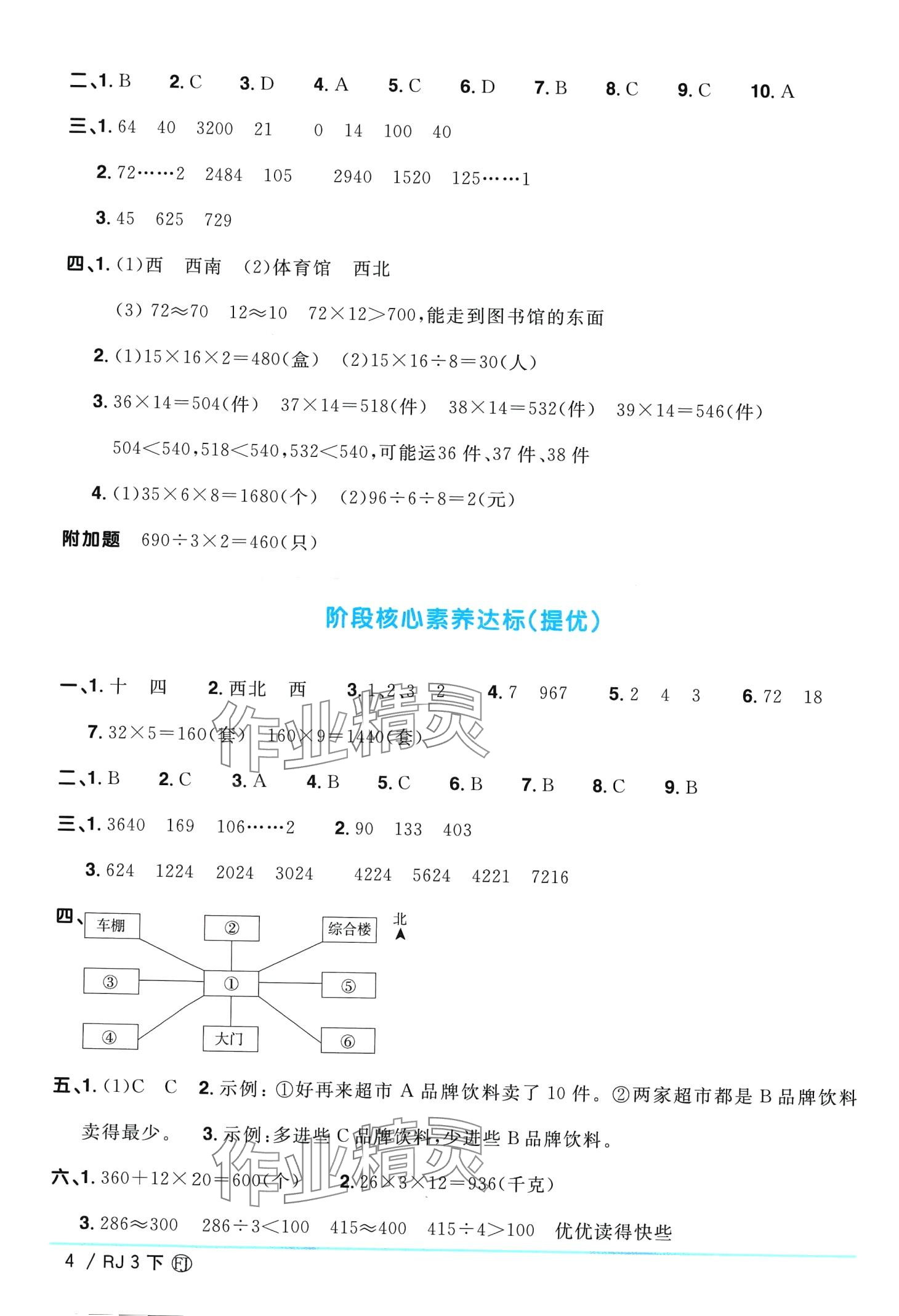 2024年陽(yáng)光同學(xué)一線名師全優(yōu)好卷三年級(jí)數(shù)學(xué)下冊(cè)人教版福建專(zhuān)版 第4頁(yè)