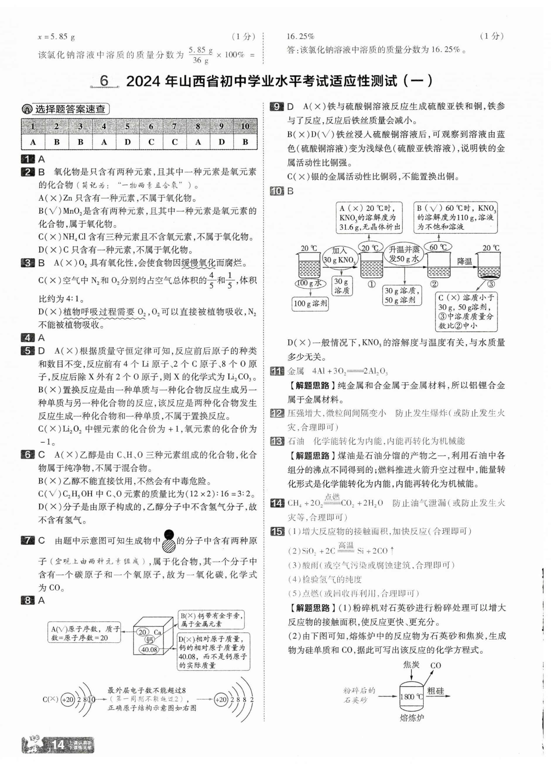 2025年金考卷中考45套匯編化學(xué)山西專版 第14頁(yè)