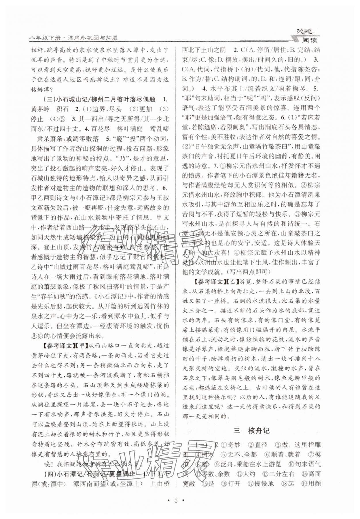 2025年初中文言文課內外鞏固與拓展八年級下冊人教版 第5頁
