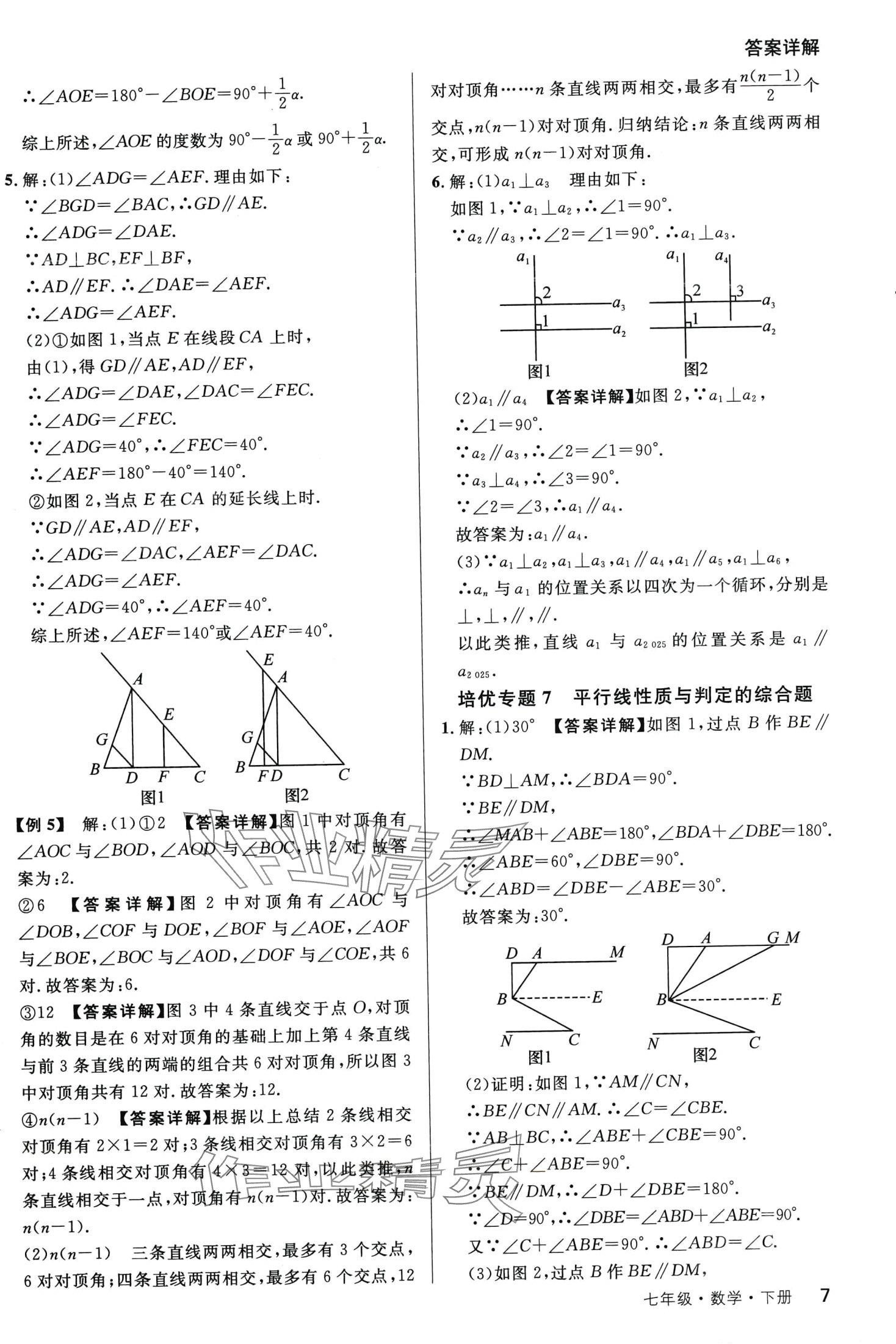 2024年周末練一練七年級數學下冊人教版 第7頁