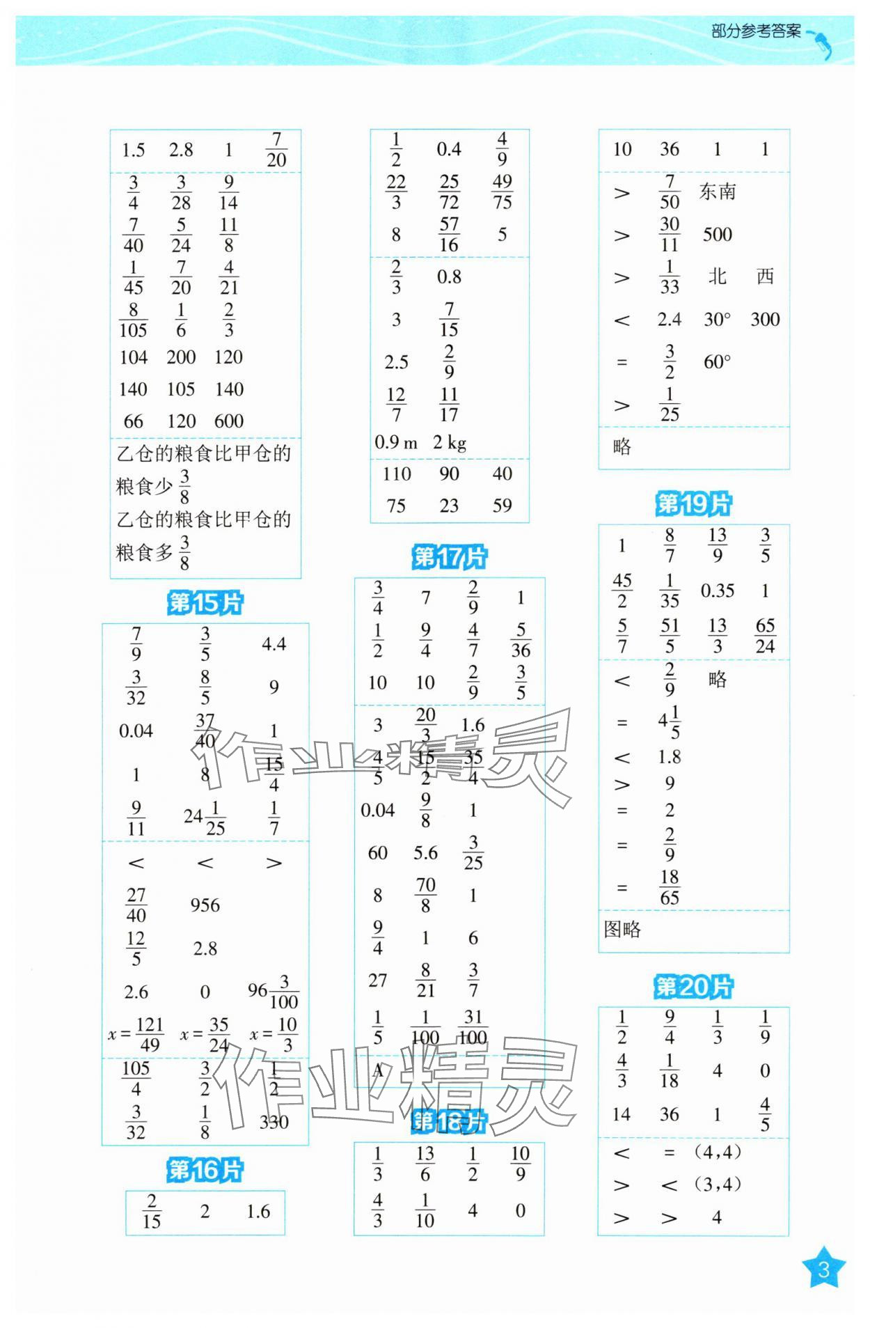 2023年新編口算天天練六年級數(shù)學上冊人教版 第3頁