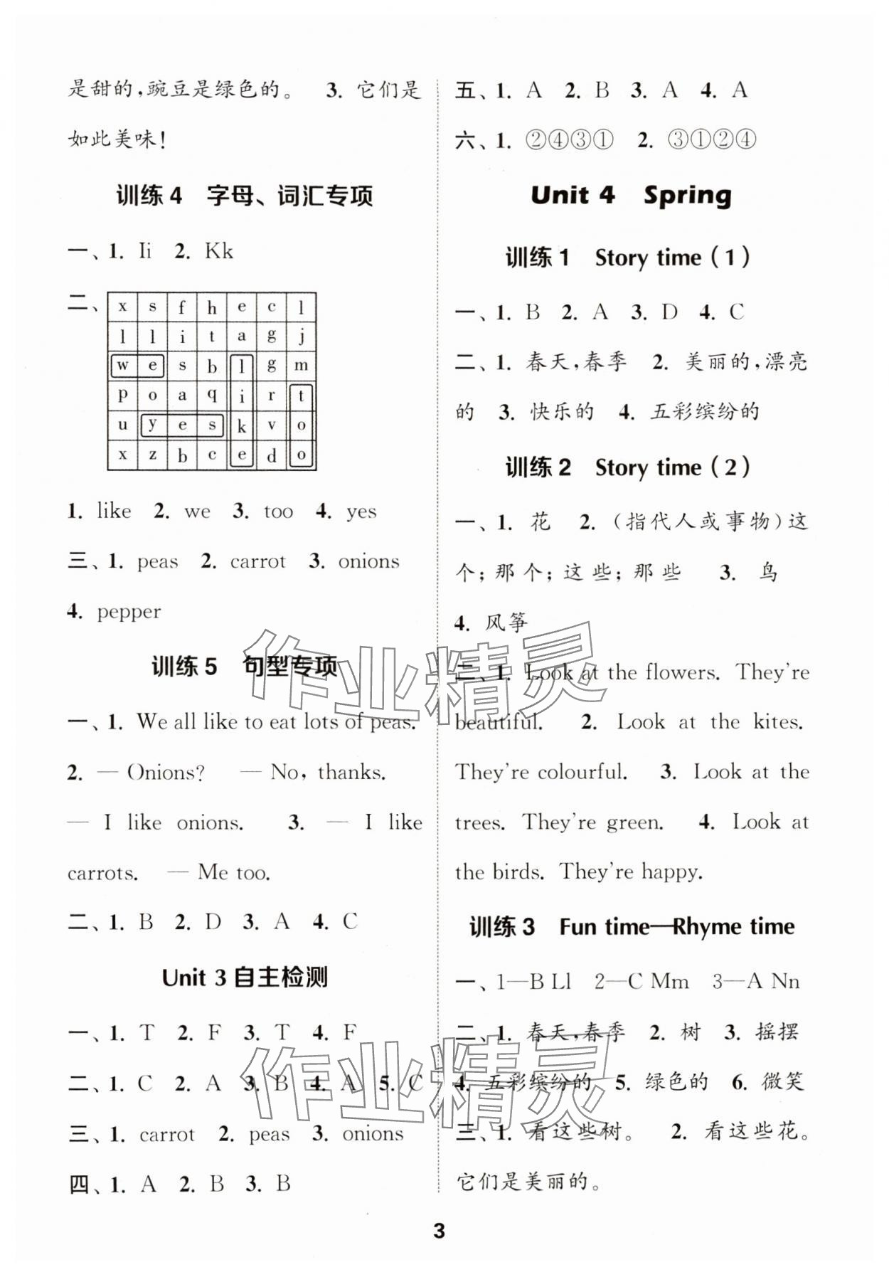 2024年默寫能手一年級(jí)英語下冊(cè)譯林版 第3頁