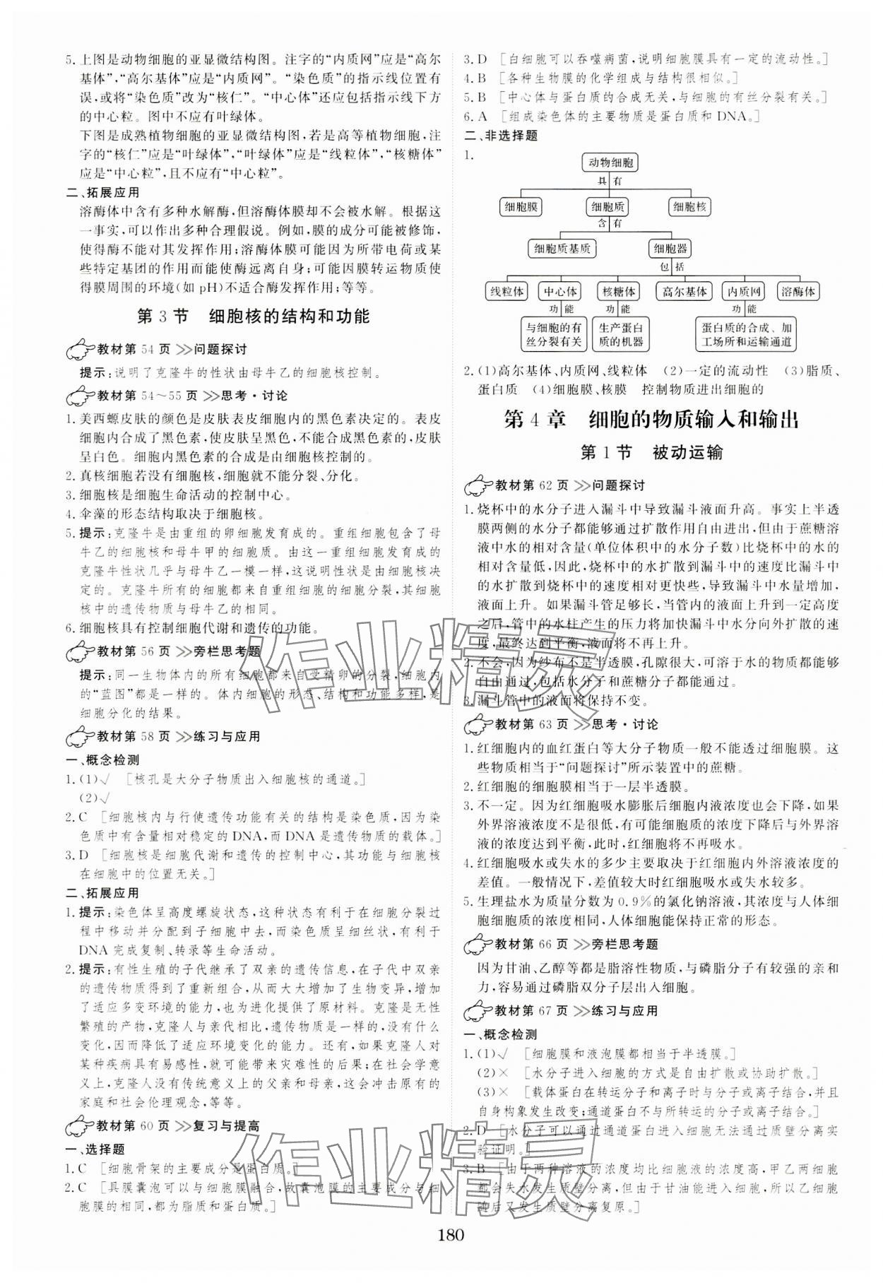 2023年新校園雙成新學(xué)案高中生物必修1人教版 參考答案第6頁