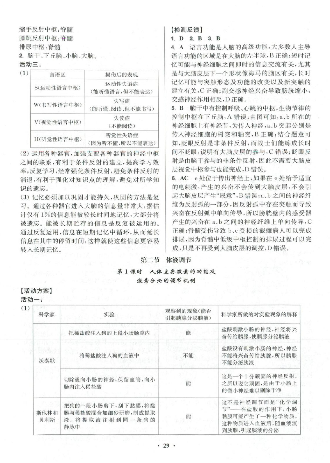 2025年活動單導(dǎo)學(xué)課程高中生物選擇性必修第一冊蘇教版&nbsp;第5頁