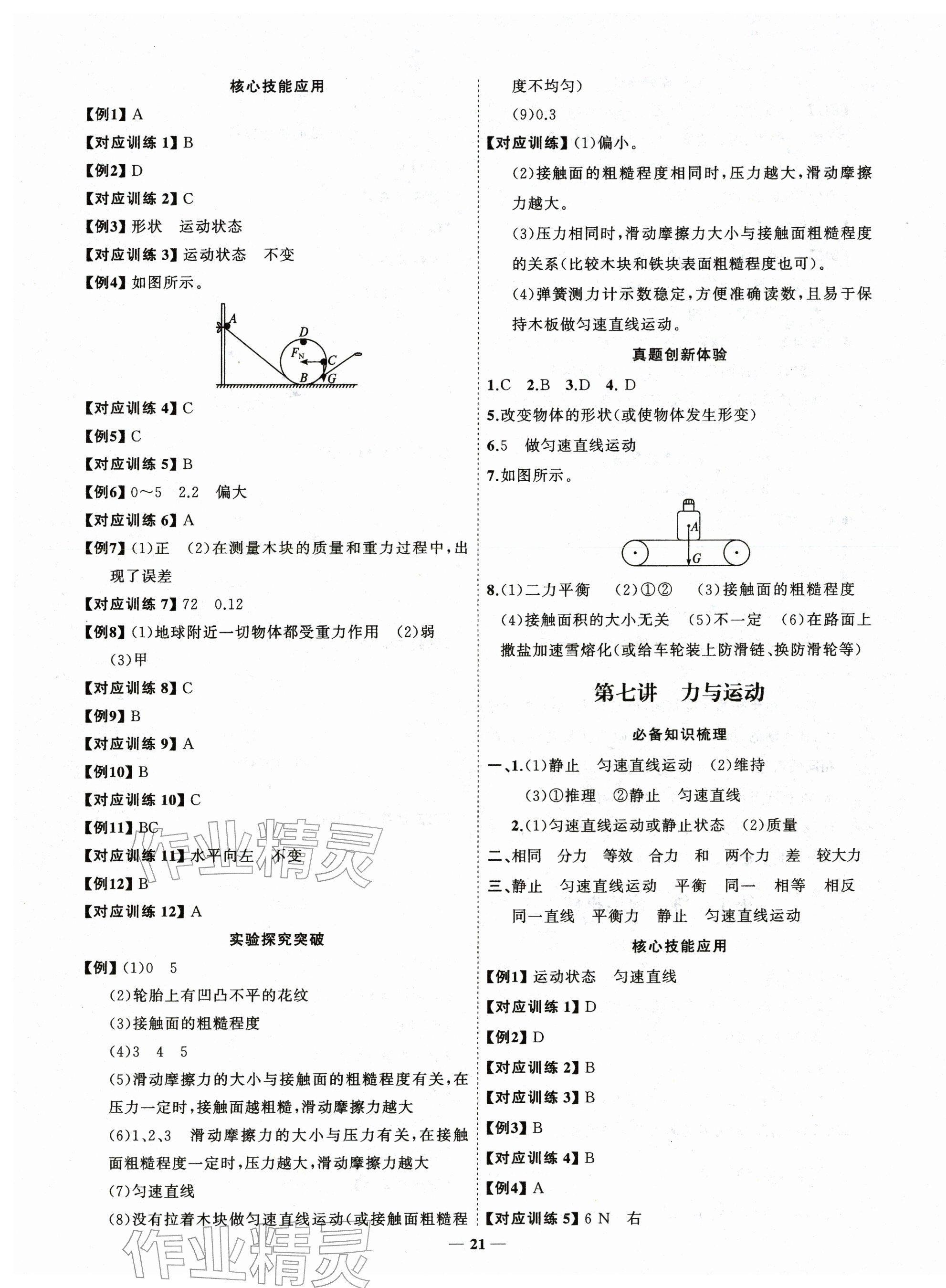 2026年初中总复习手册山东人民出版社物理沪科版&nbsp;第5页