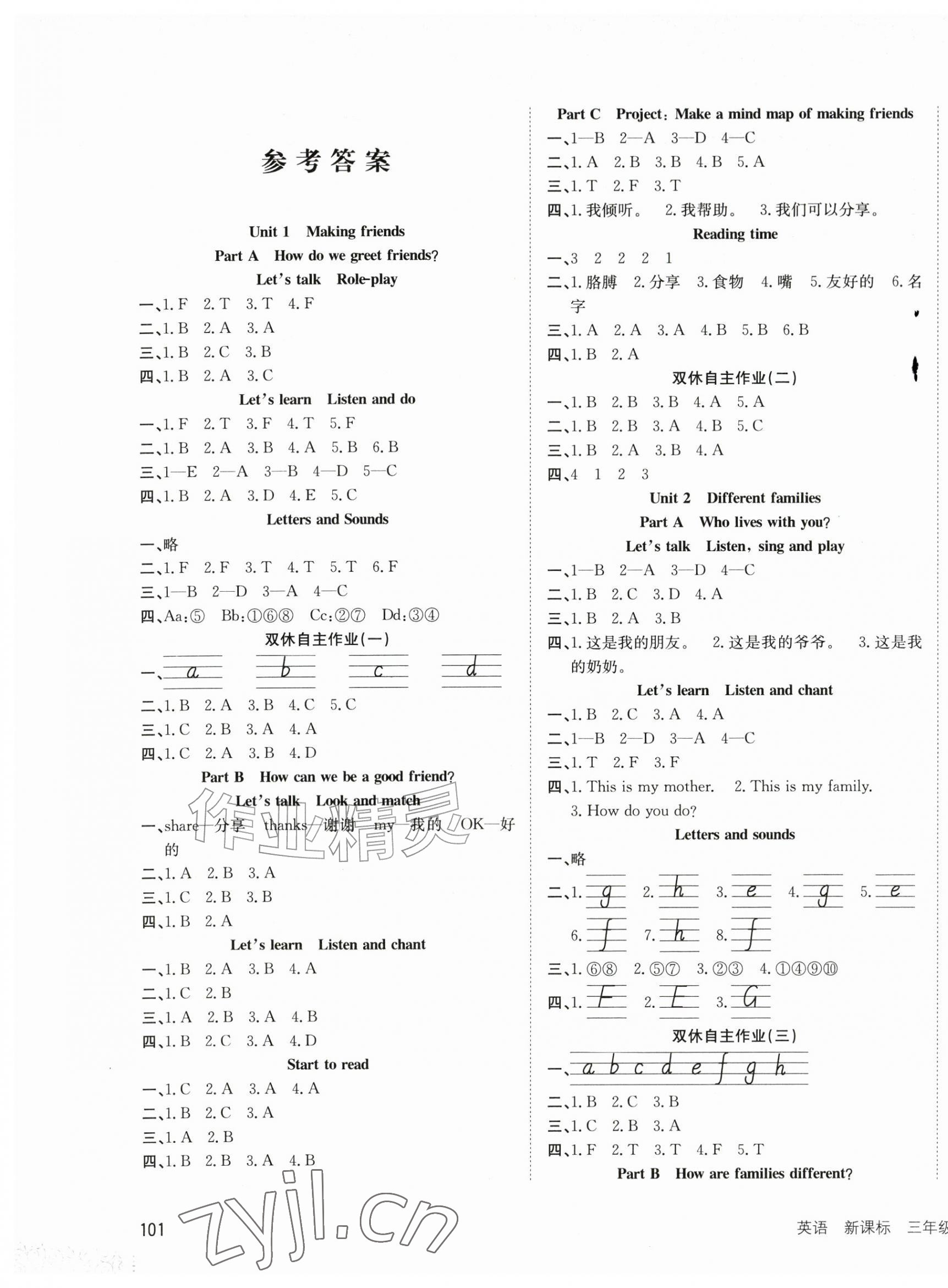 2026年英才小状元同步优化练与测三年级英语上册人教PEP版&nbsp;第1页