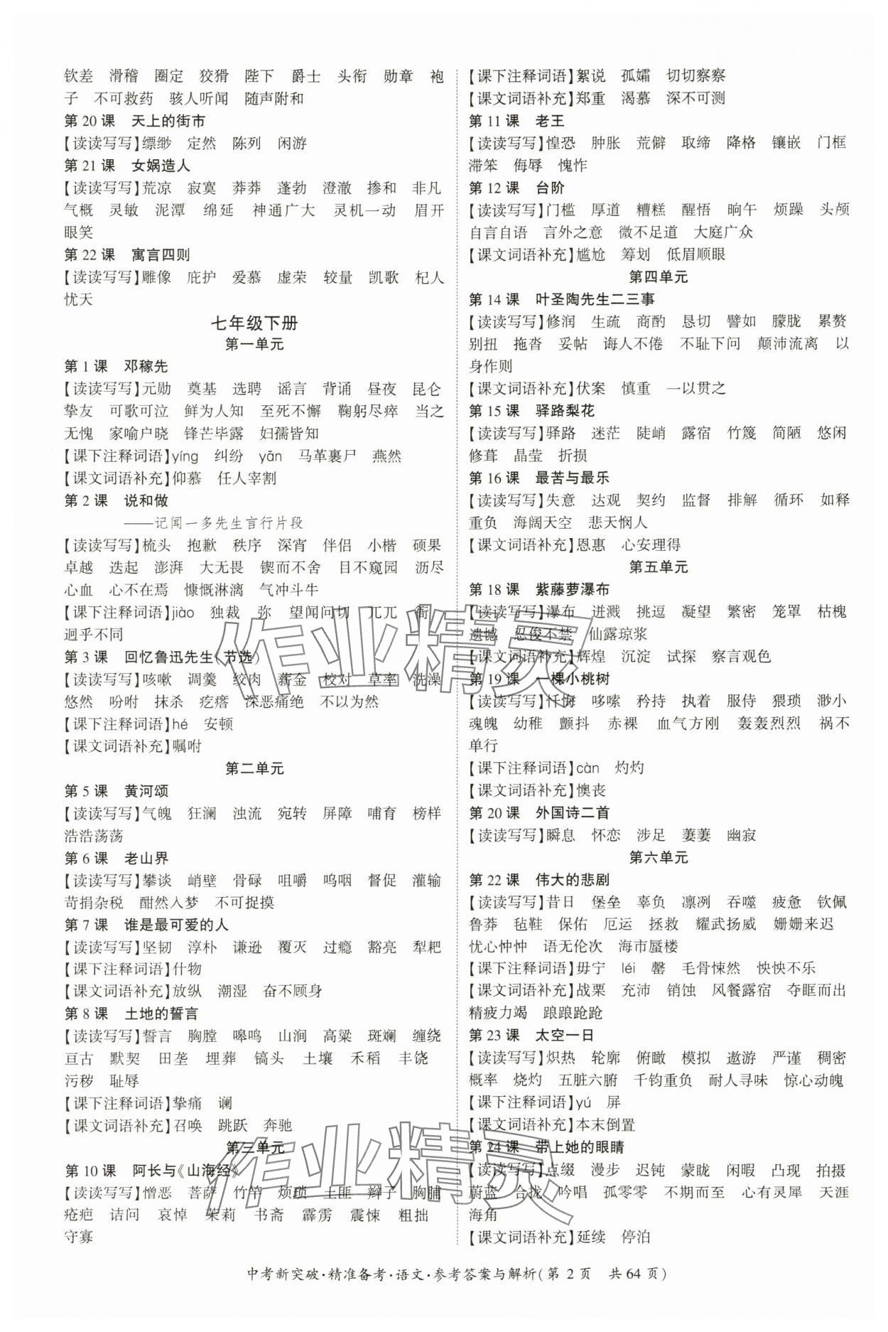 2024年中考新突破精準(zhǔn)備考語文廣東專版 第2頁