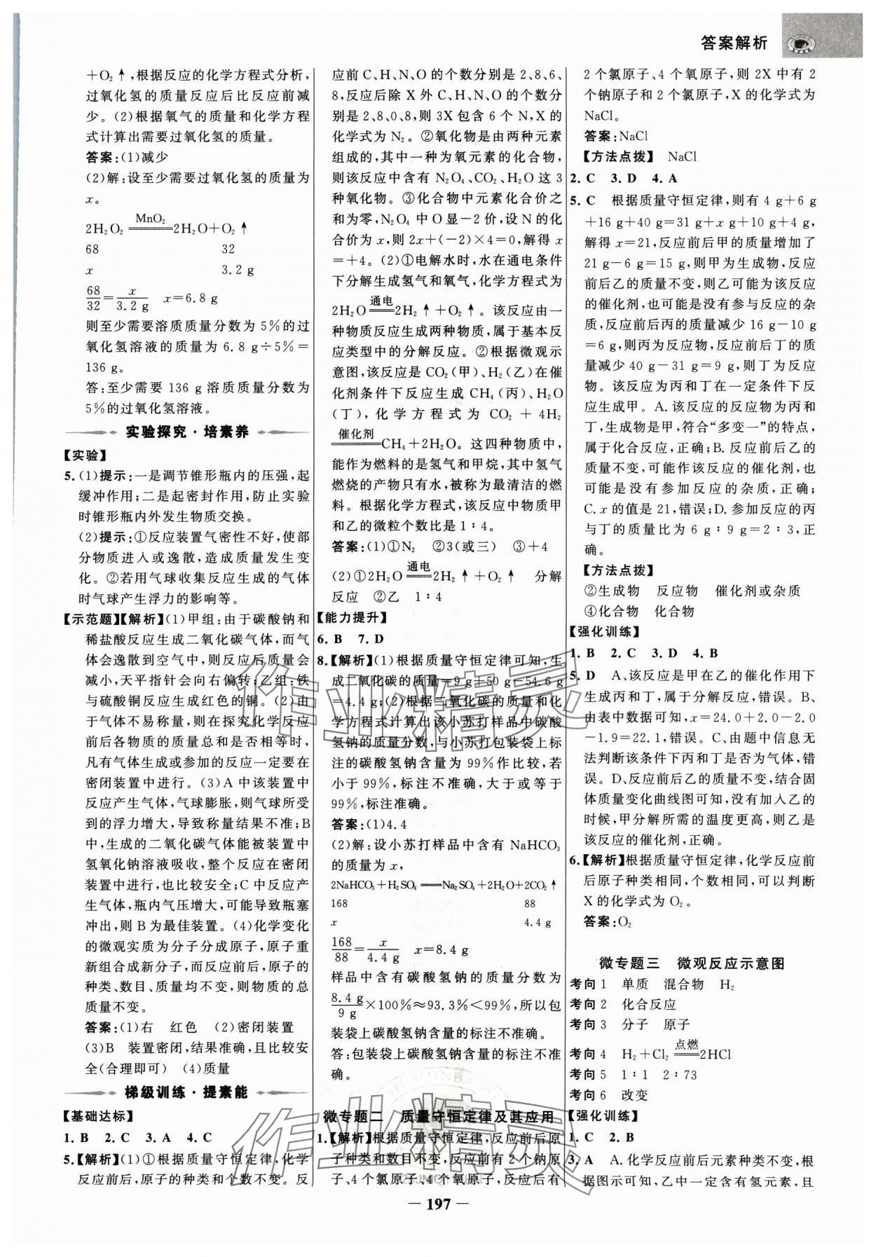 2025年世紀(jì)金榜金榜中考化學(xué)湖南專版 參考答案第8頁(yè)