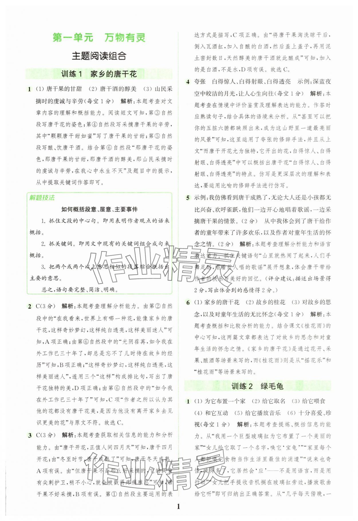 2025年通城學(xué)典組合訓(xùn)練五年級語文上冊人教版江蘇專版 第1頁