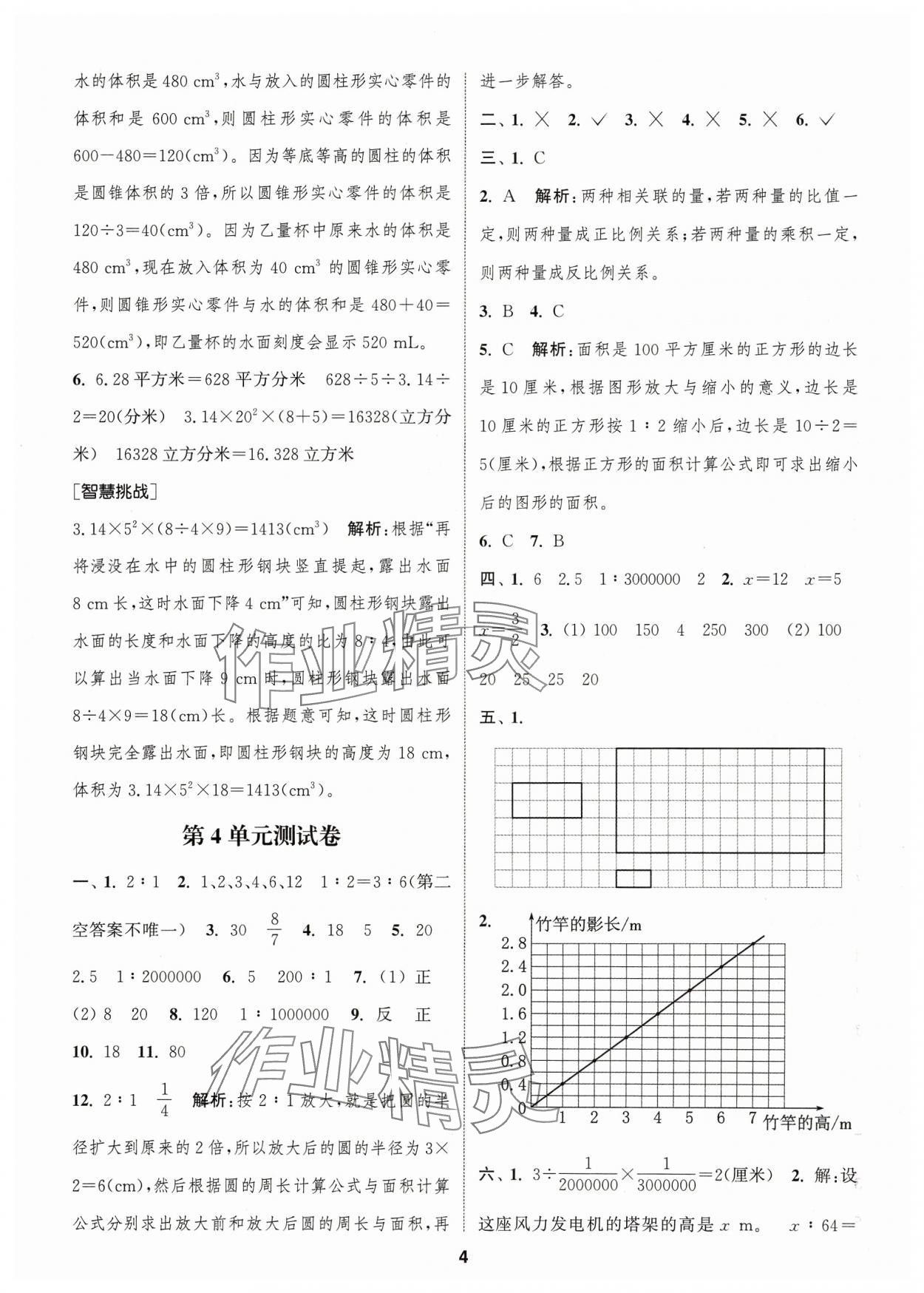2025年卷典六年級數學下冊人教版 第4頁