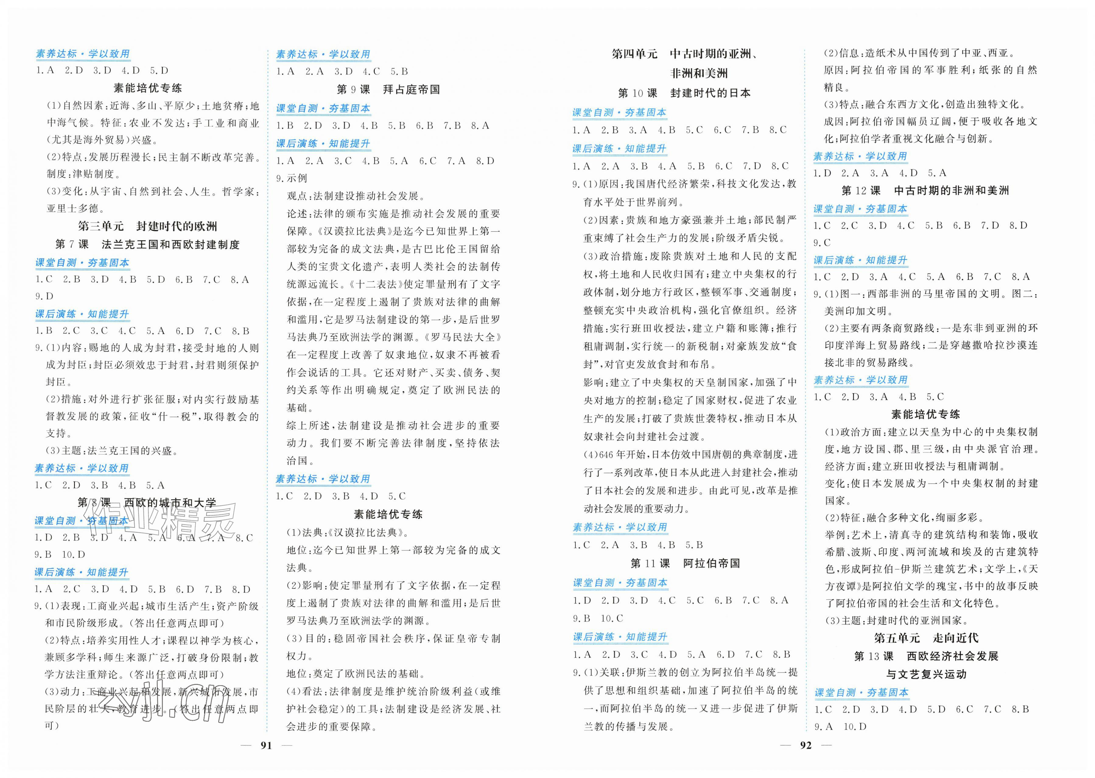 2026年新坐标同步练习九年级历史上册人教版青海专用&nbsp;第2页