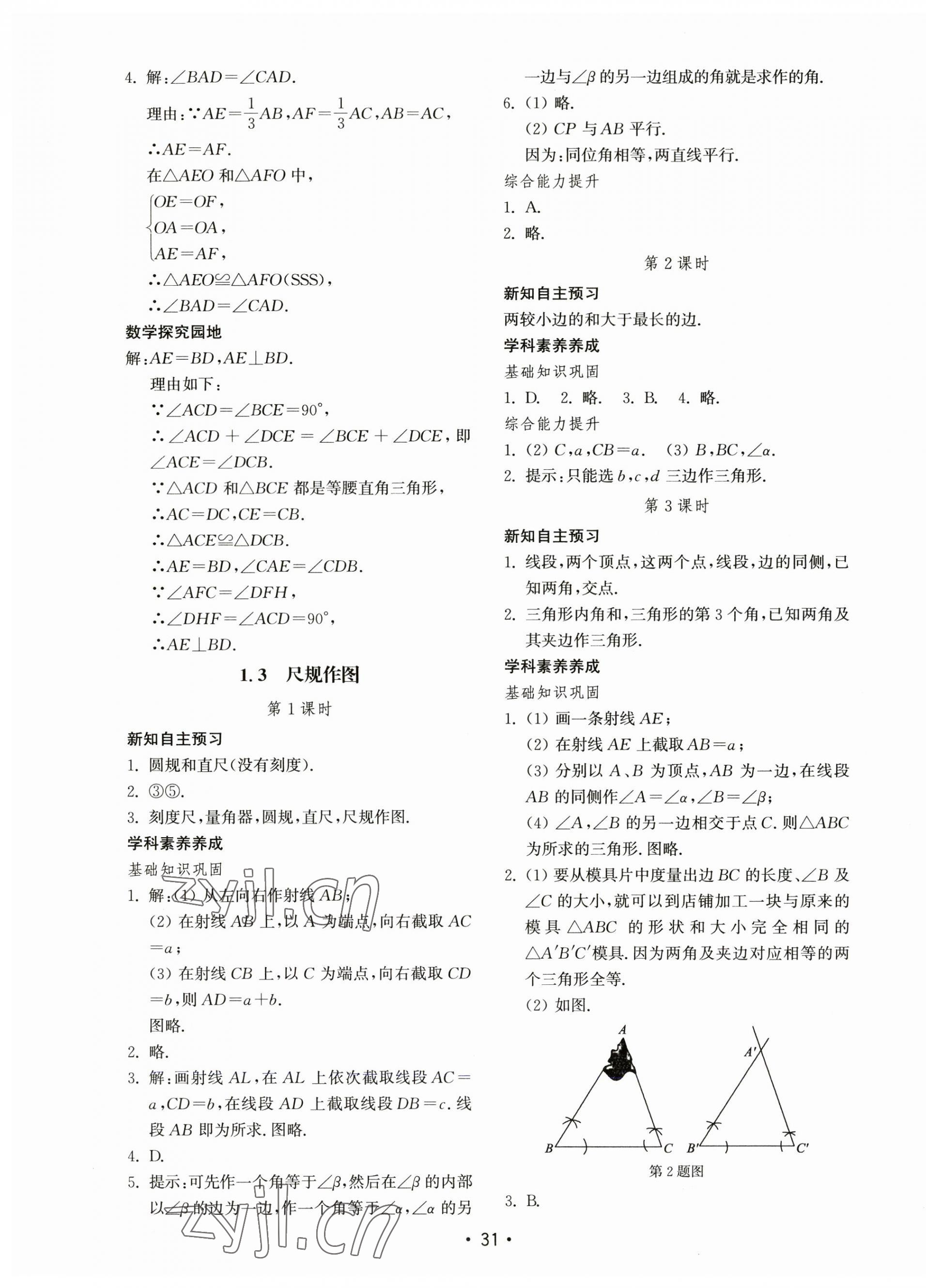 2023年初中基础训练山东教育出版社八年级数学上册青岛版 第3页