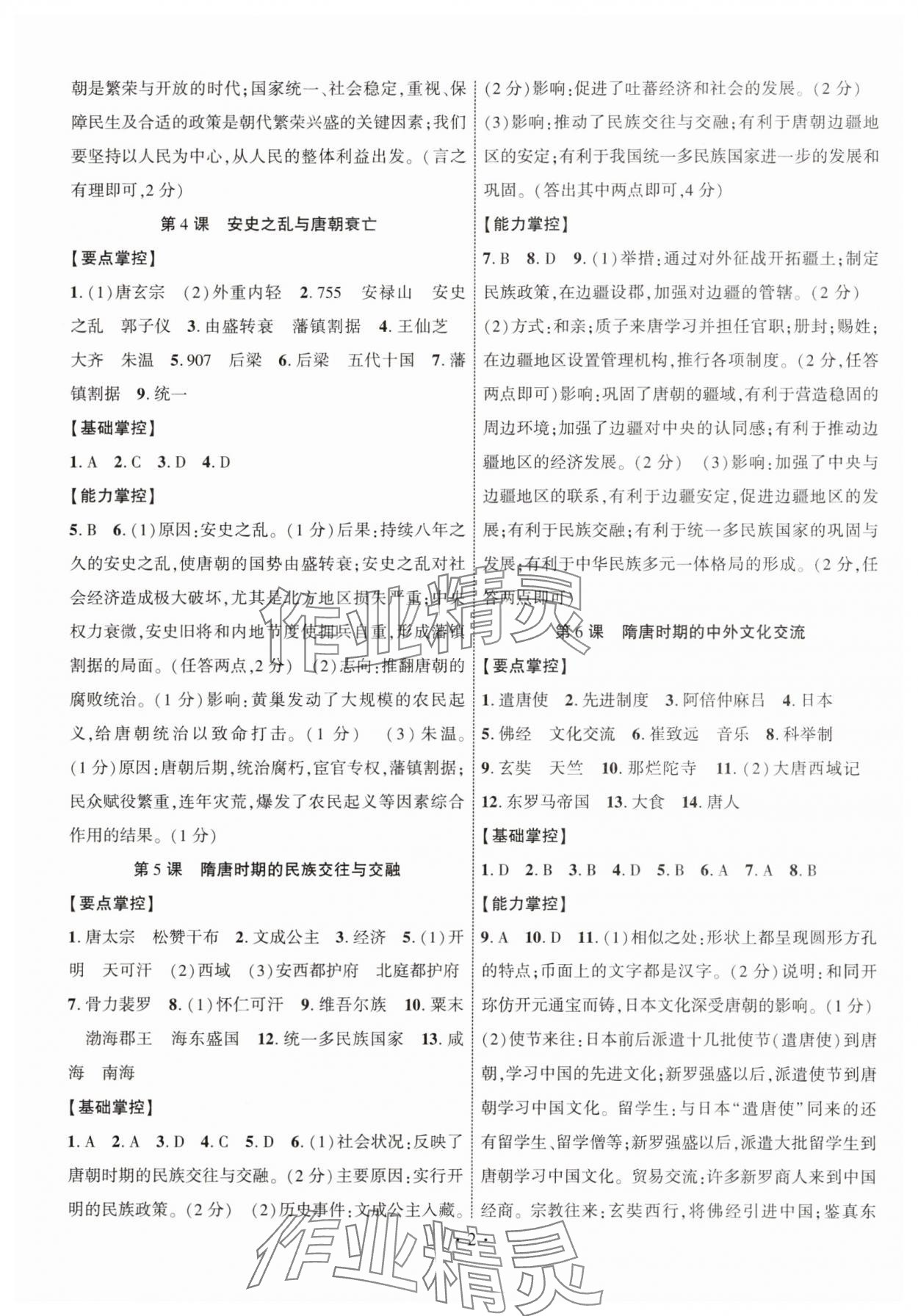 2025年课时掌控七年级历史下册人教版 第2页