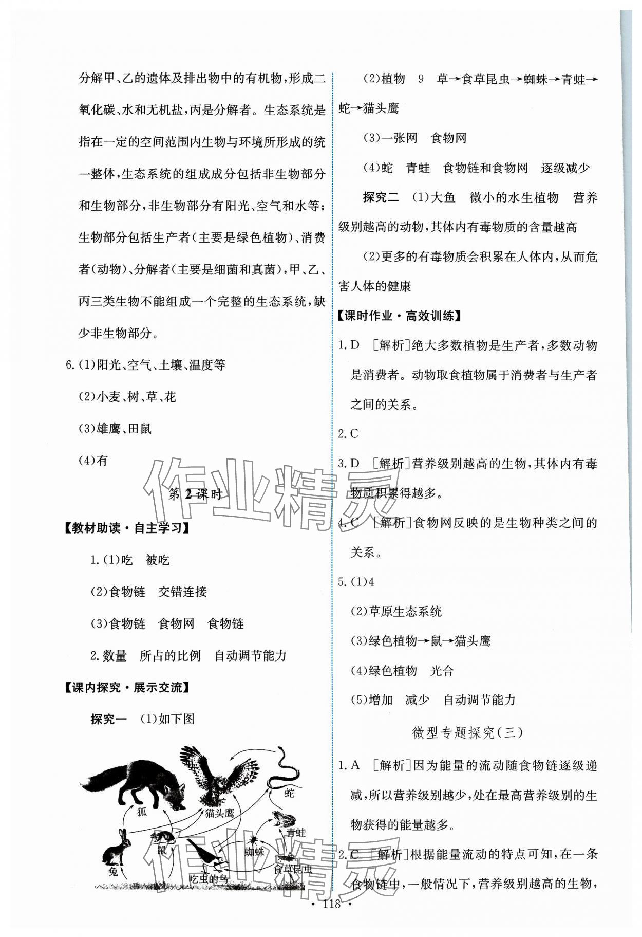 2023年能力培養(yǎng)與測(cè)試七年級(jí)生物上冊(cè)人教版 第4頁