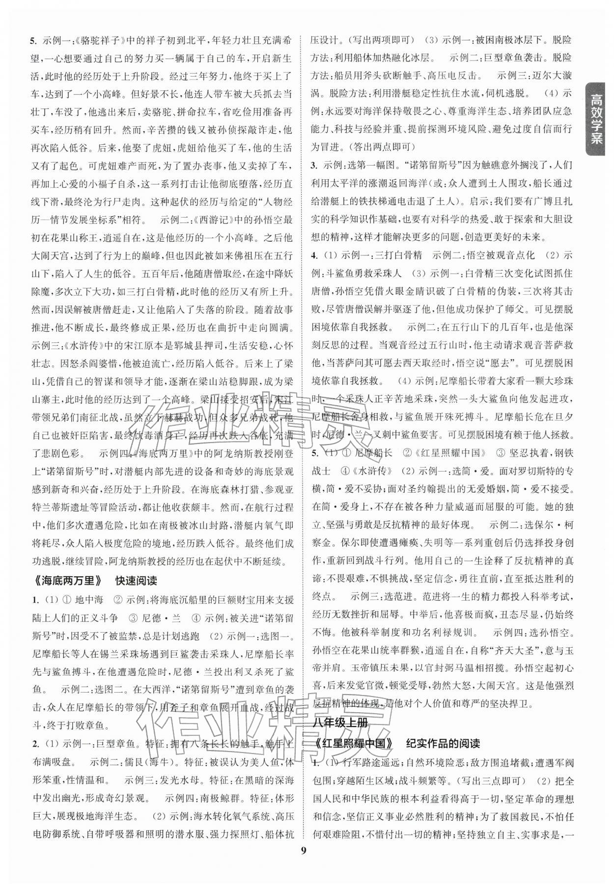 2026年通城1典中考复习方略语文盐城专用 参考答案第8页