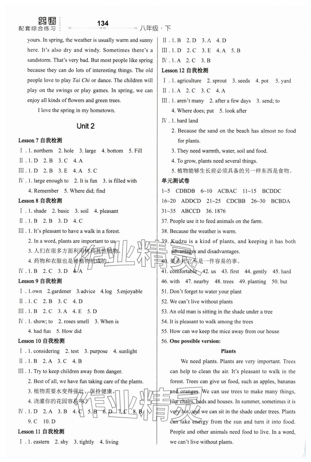 2025年配套綜合練習(xí)甘肅八年級(jí)英語(yǔ)下冊(cè)冀教版 第2頁(yè)