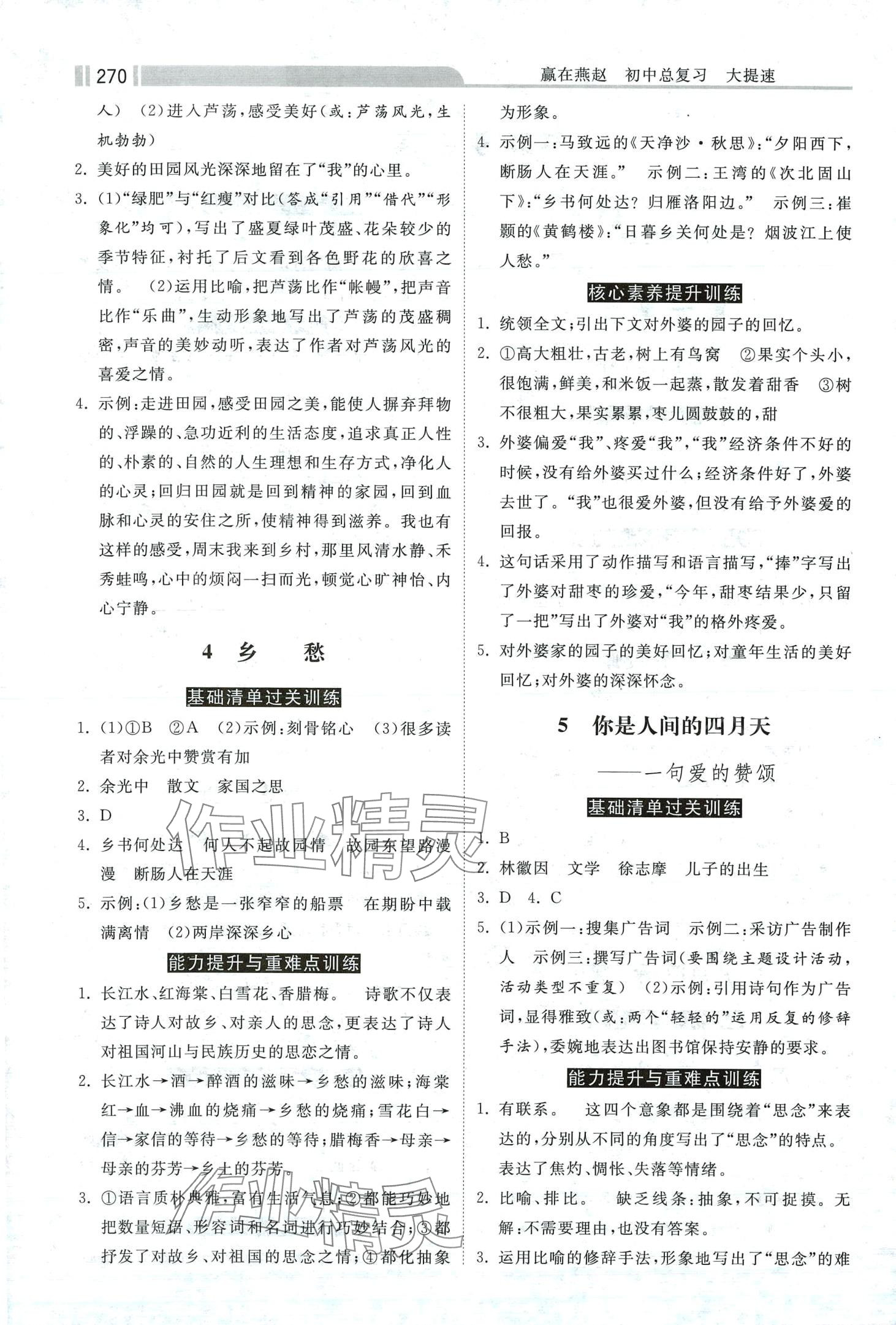 2024年贏在燕趙初中總復(fù)習(xí)課時(shí)練大提速語(yǔ)文中考人教版 第2頁(yè)