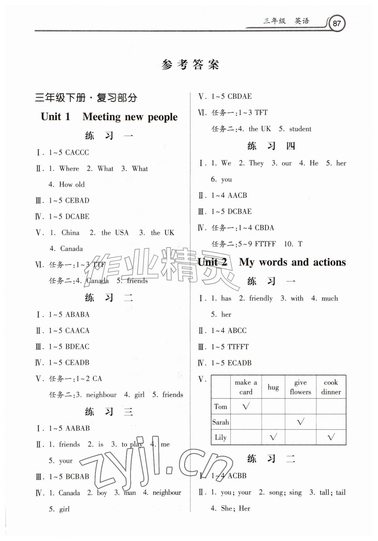 2026年暑假生活河北美术出版社三年级英语&nbsp;第1页