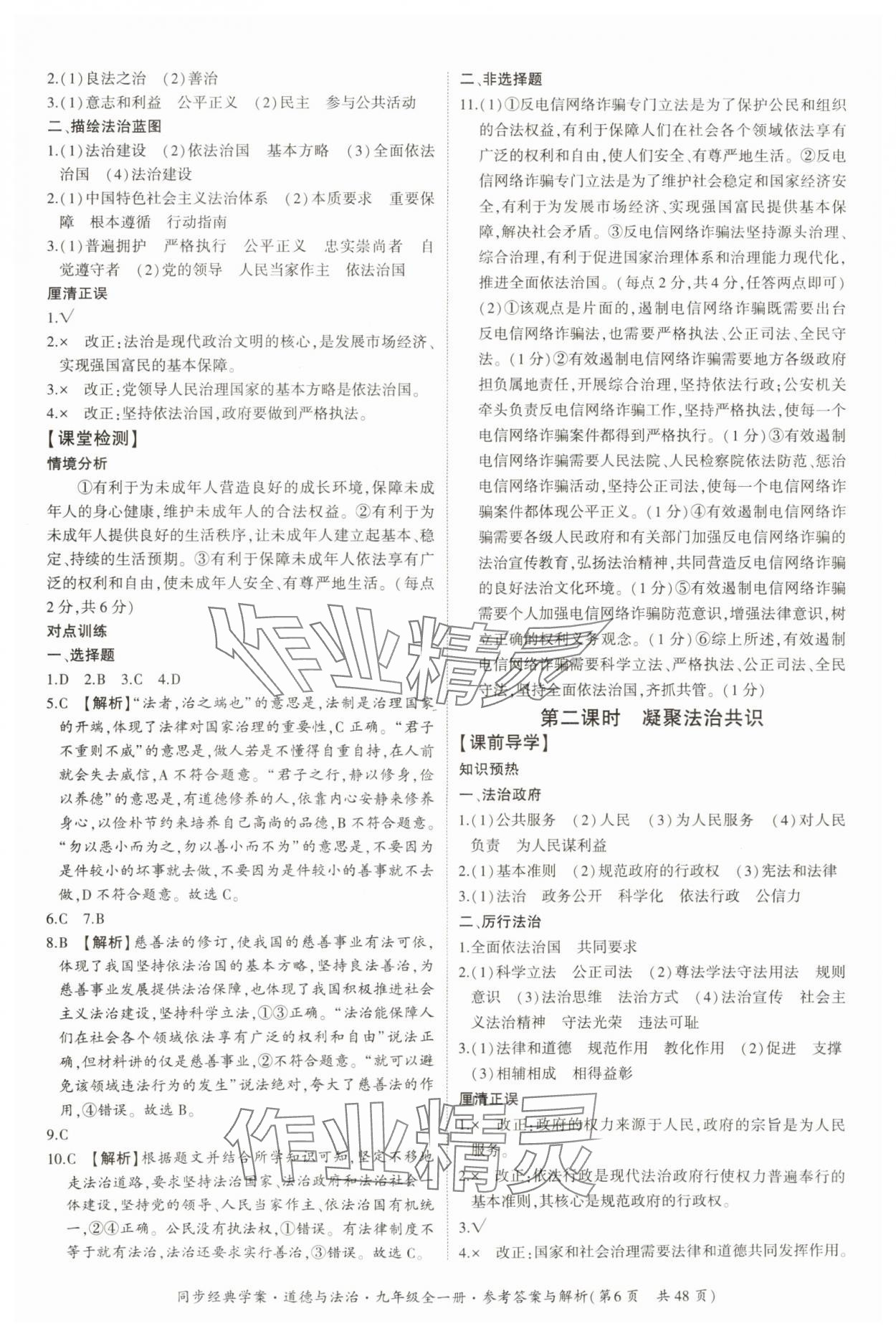 2025年同步經(jīng)典學(xué)案九年級道德與法治全一冊人教版 第6頁
