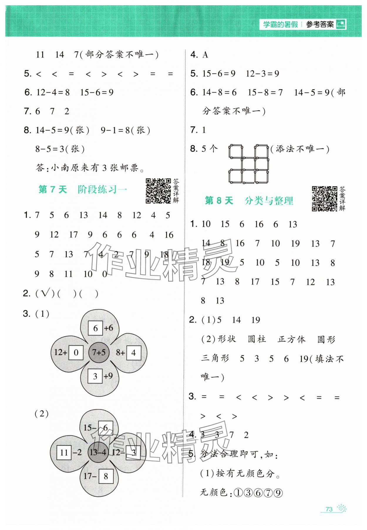 2024年學(xué)霸的暑假計算暑期大通關(guān)一升二數(shù)學(xué)人教版 第3頁