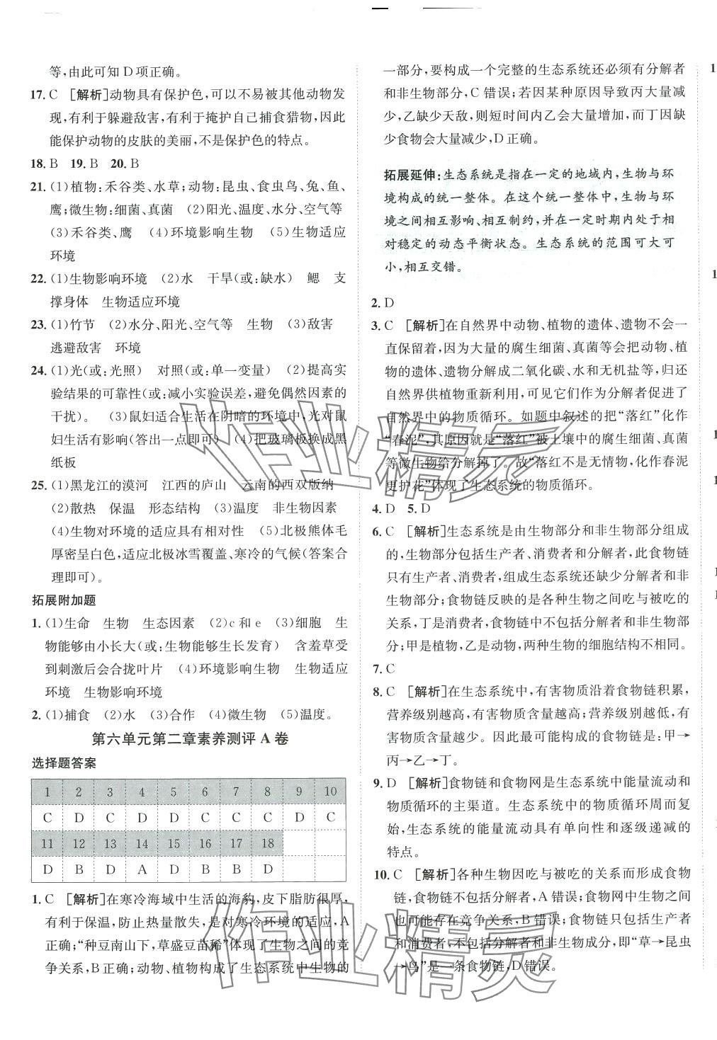 2024年海淀單元測試AB卷八年級生物下冊濟(jì)南版 第5頁