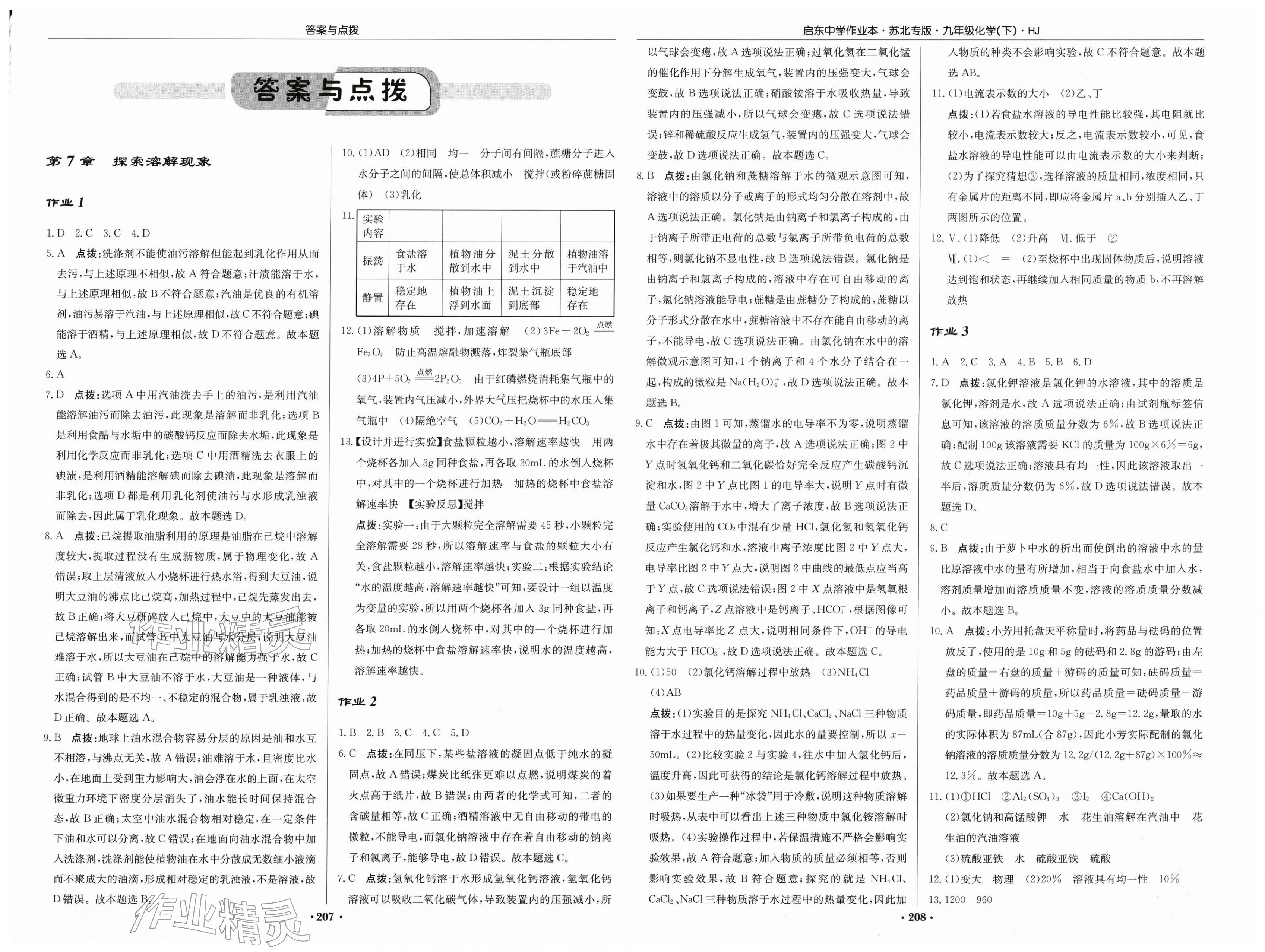 2026年启东中学作业本九年级化学下册沪教版苏北专版 第1页