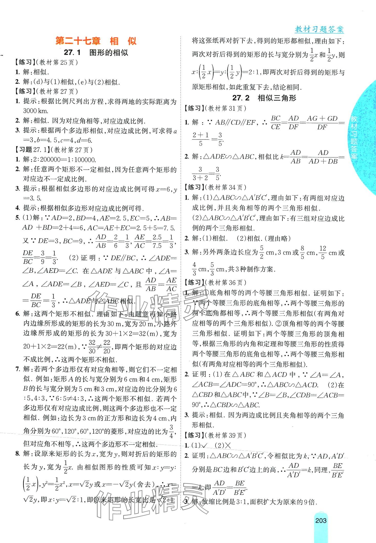 2024年尖子生學(xué)案九年級數(shù)學(xué)下冊人教版 第3頁