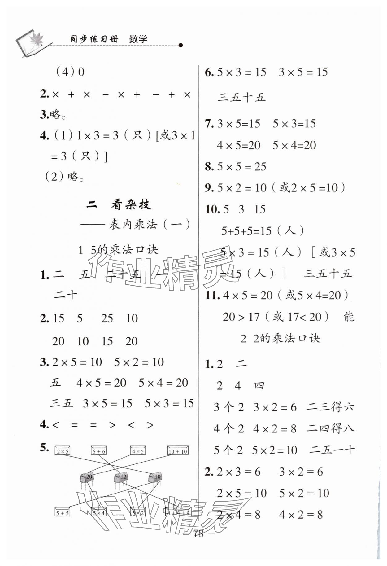 2024年同步練習(xí)冊山東科學(xué)技術(shù)出版社二年級數(shù)學(xué)上冊青島版 第2頁