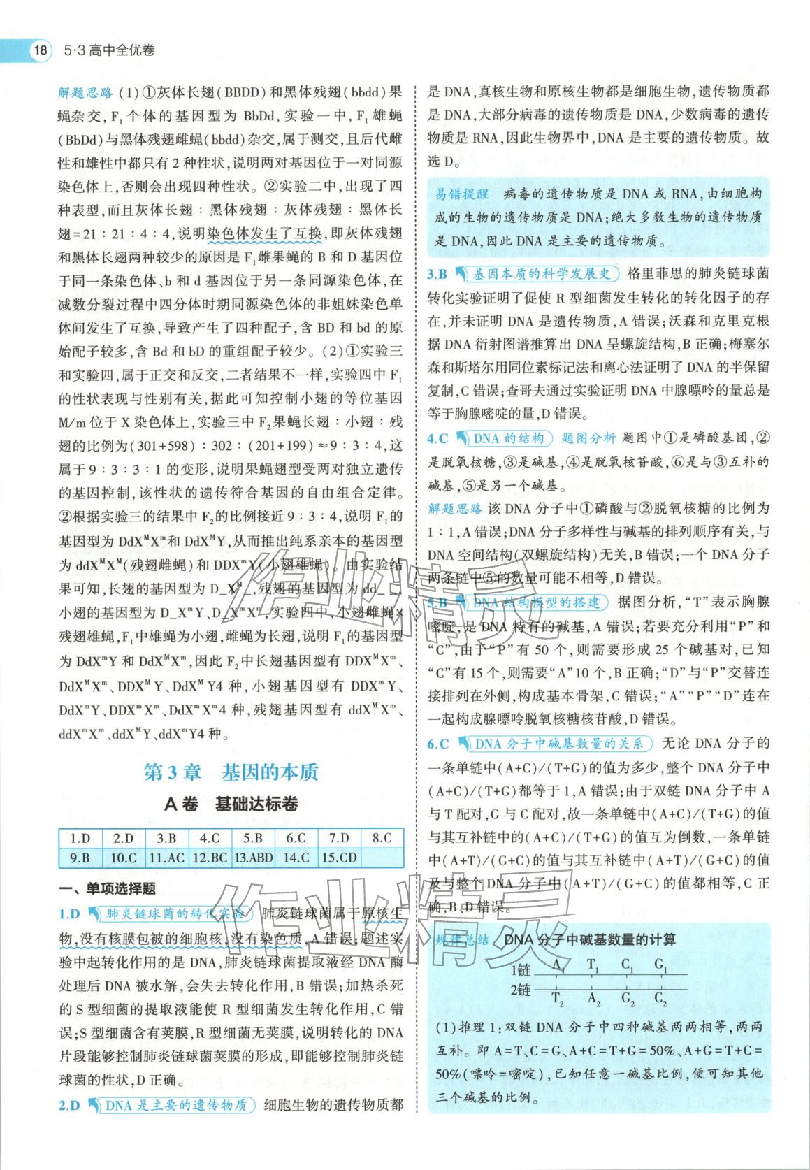 2026年53高中全优卷高中生物必修第二册人教版 第18页