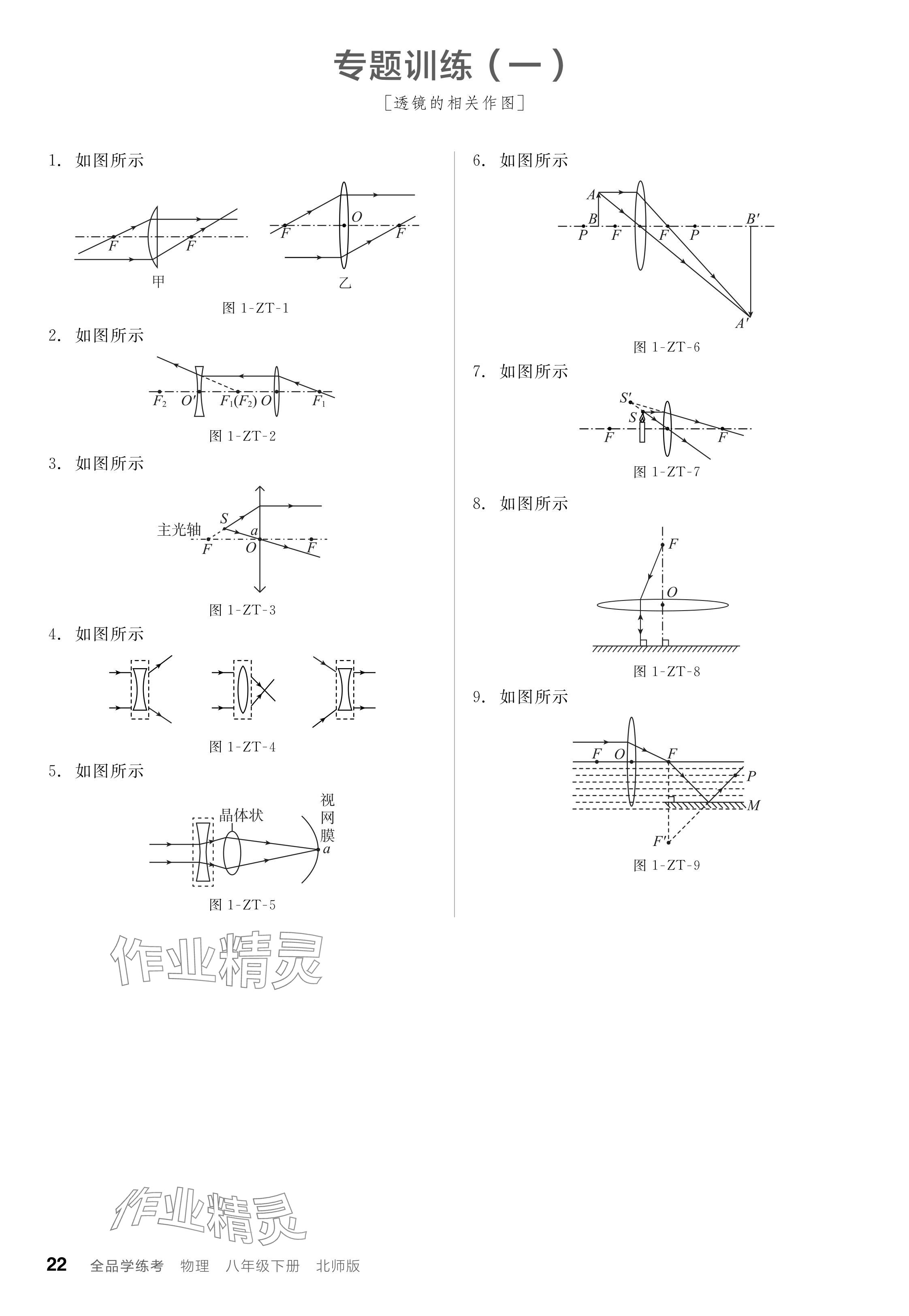 2024年全品學(xué)練考八年級物理下冊北師大版 參考答案第22頁